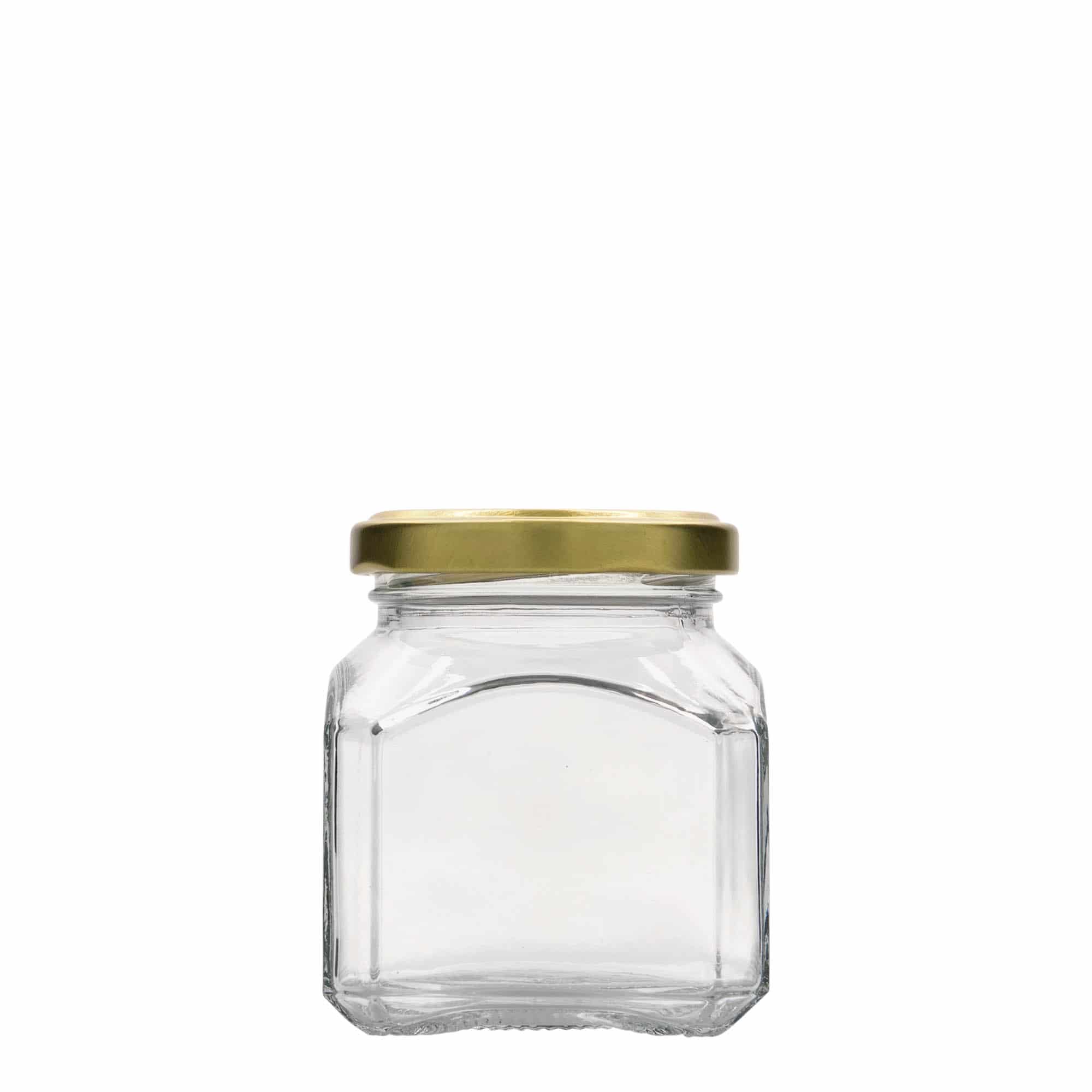 212 ml Vasetto quadrato 'Milano', vetro, imboccatura: Twist-Off (TO 48)
