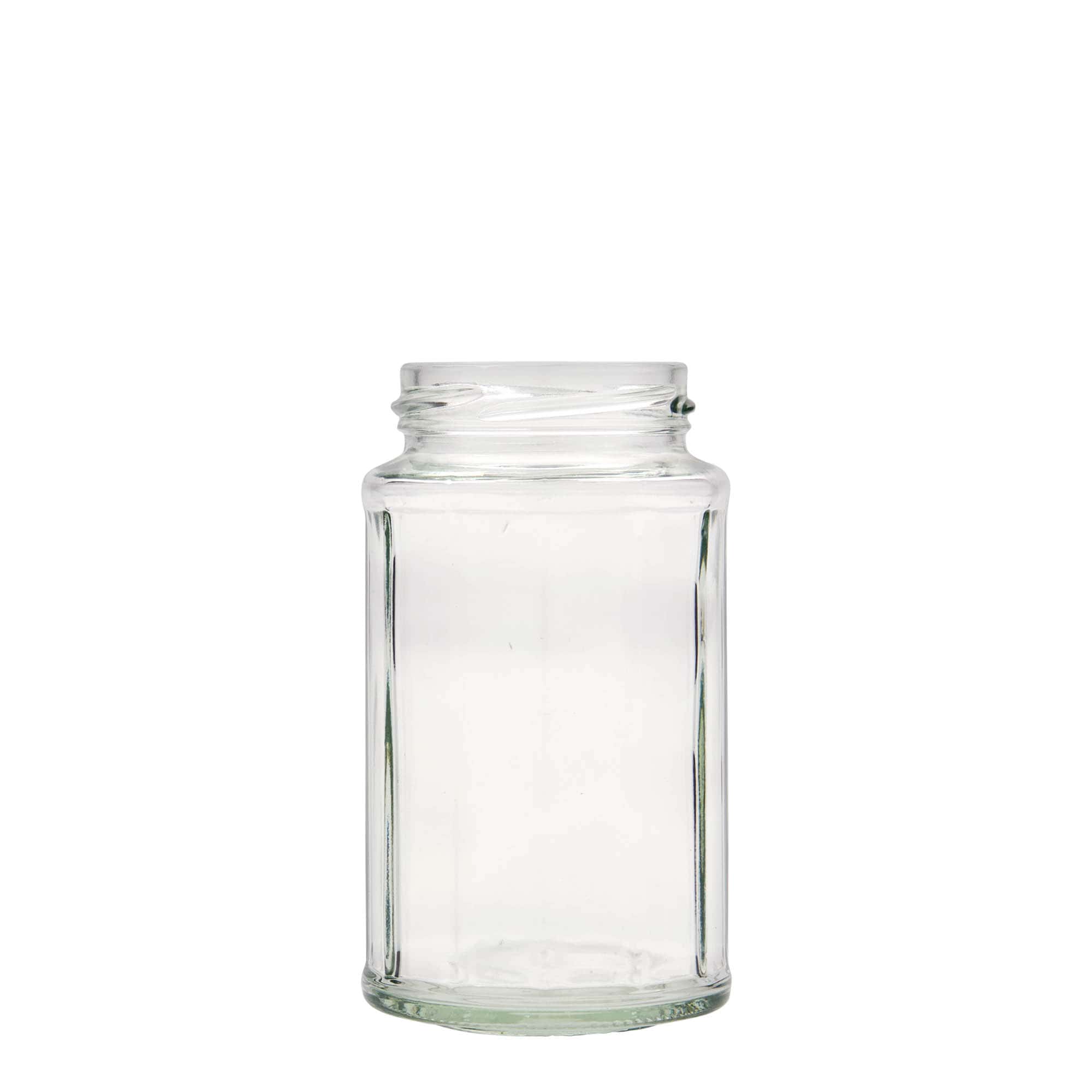 288 ml barattolo esagonale, dodici lati, bocca: Twist-Off (TO 58) 288 ml barattolo esagonale, dodici lati, bocca: Twist-Off (TO 58)