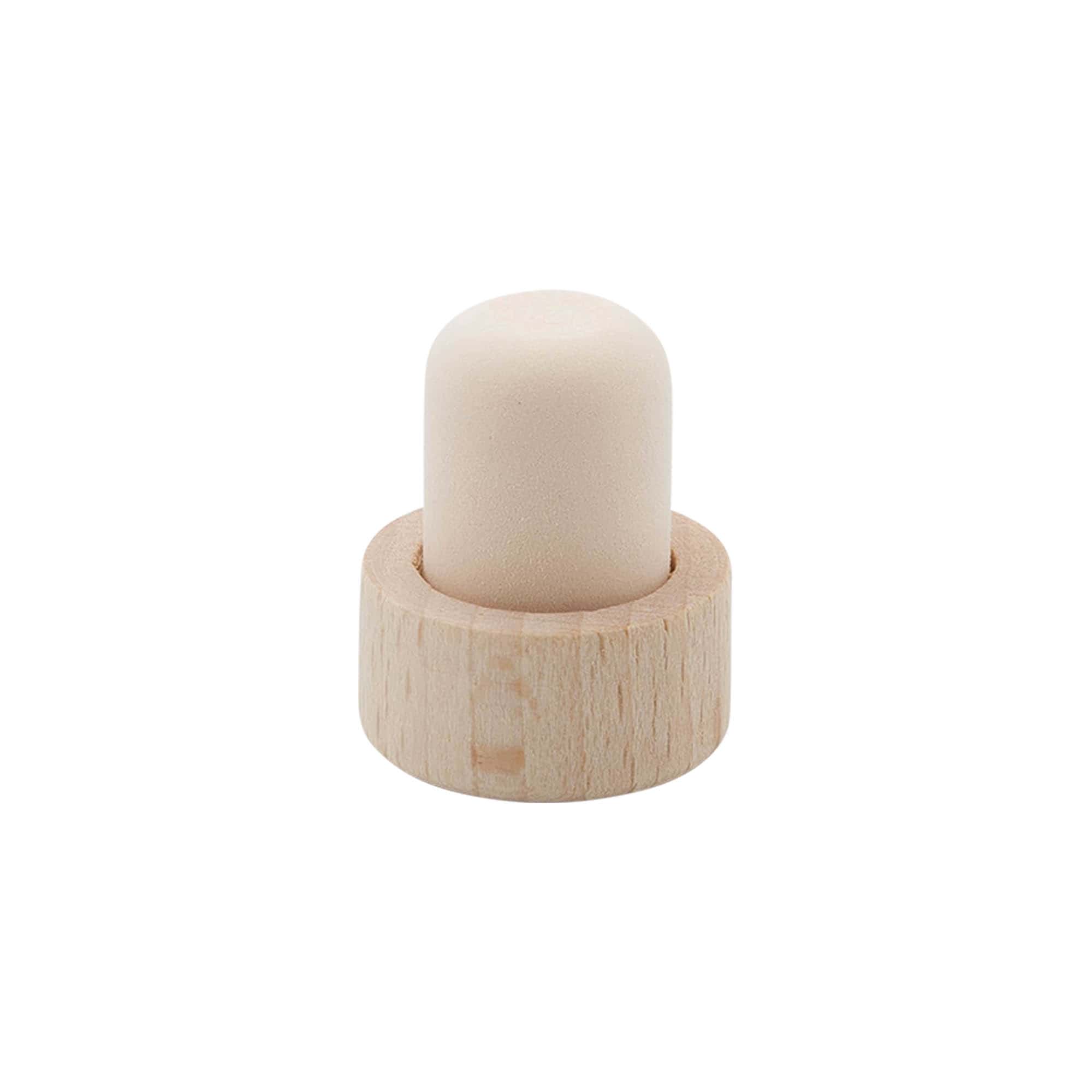 Tappo a manico 19 mm, legno/plastica, per bocca: sughero