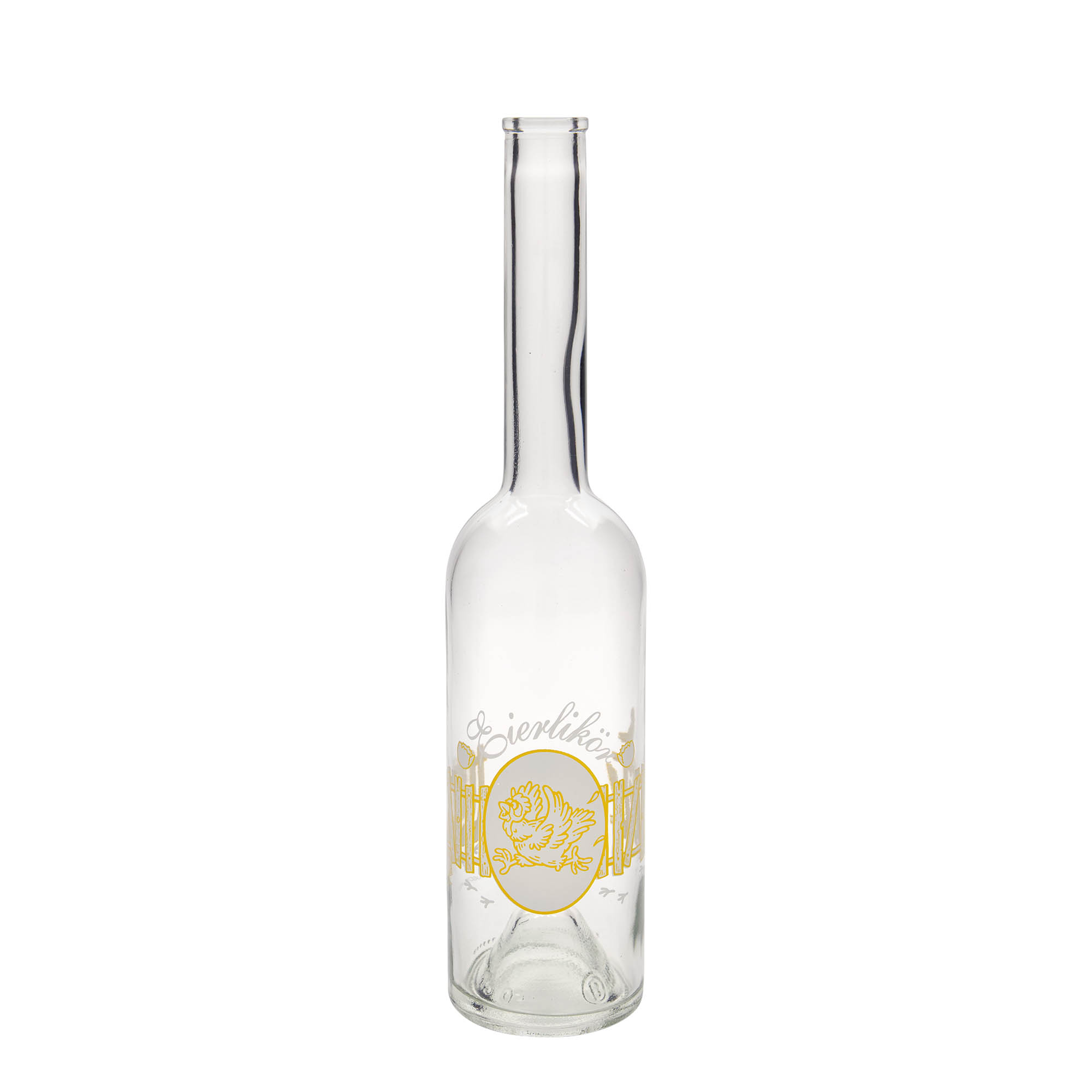 Bottiglia di vetro da 500 ml 'Opera', motivo: liquore all'uovo, bocca: sughero Bottiglia di vetro da 500 ml 'Opera', motivo: liquore all'uovo, bocca: sughero