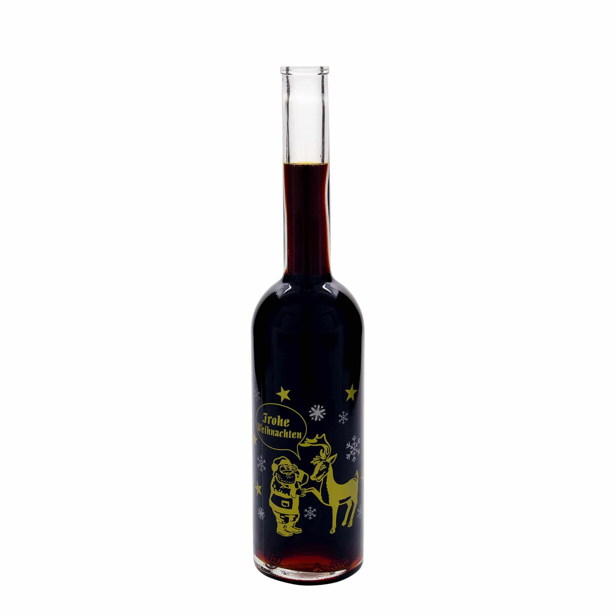 Bottiglia di vetro da 500 ml 'Opera', motivo: Fuochi d'artificio, bocca: tappo di sughero