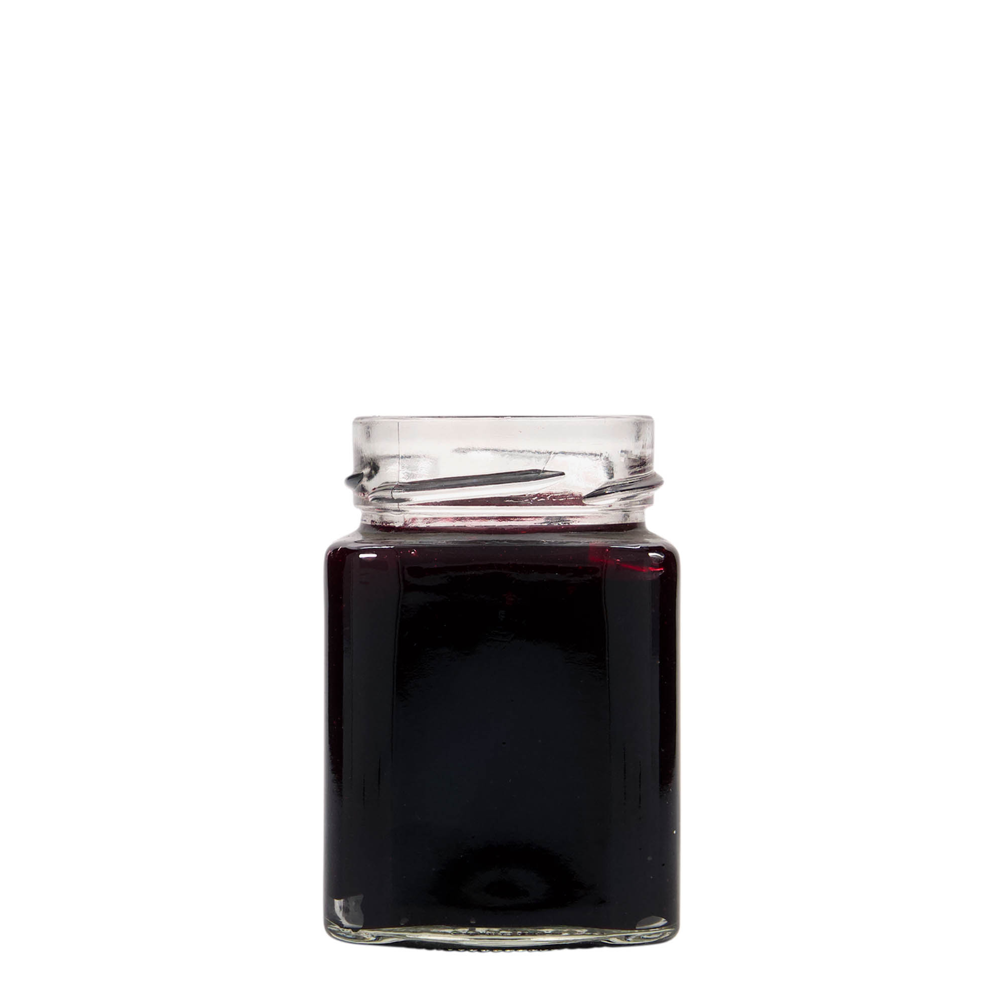 212 ml barattolo quadrato 'Funny', bocca: Deep-Twist-Off (DTO 58)