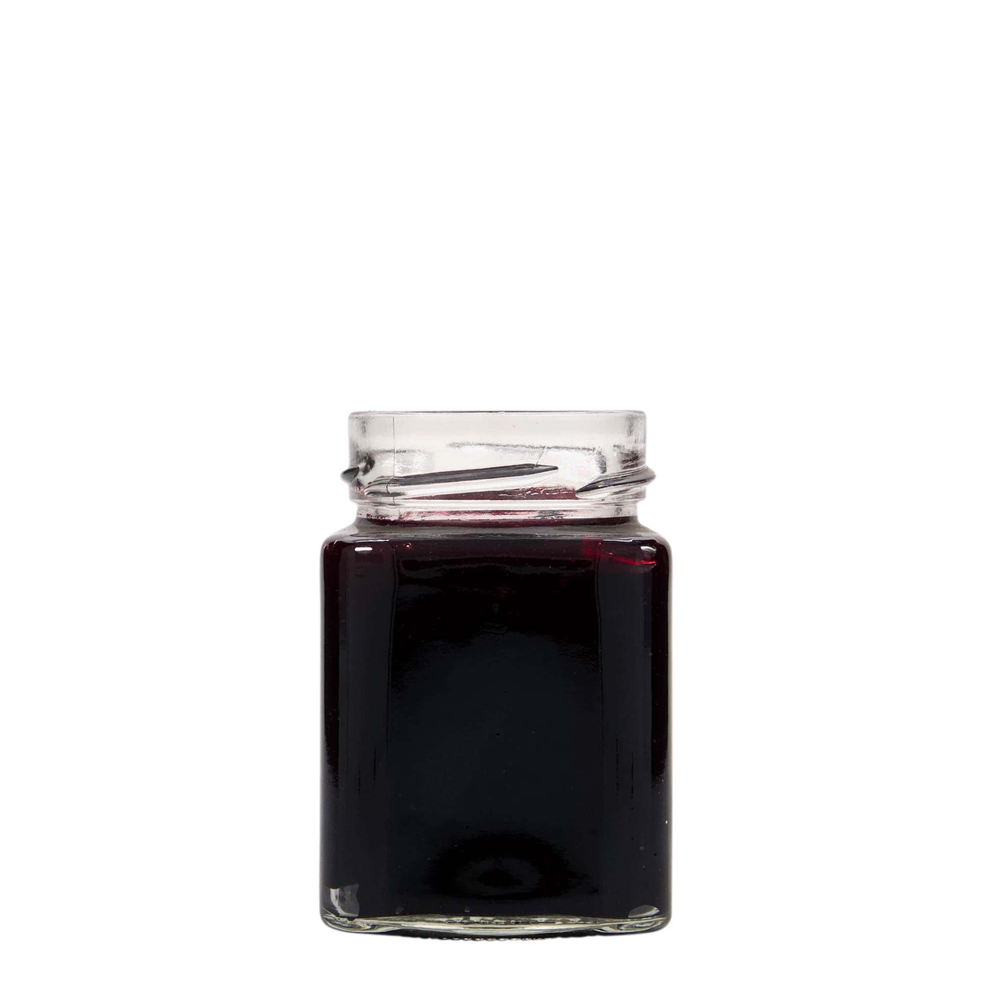 212 ml barattolo quadrato 'Funny', bocca: Deep-Twist-Off (DTO 58)