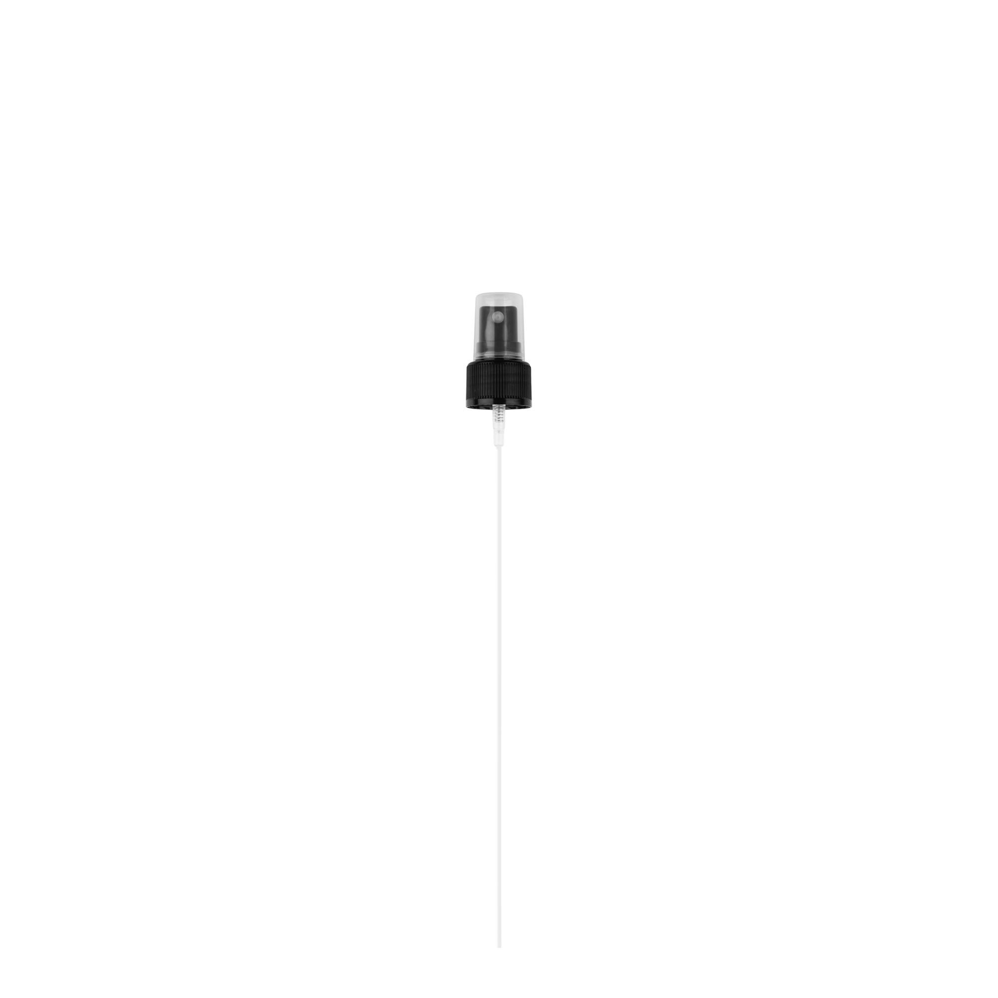 Tappo a vite con nebulizzatore spray, plastica PP, nero, per bocca: 24/410