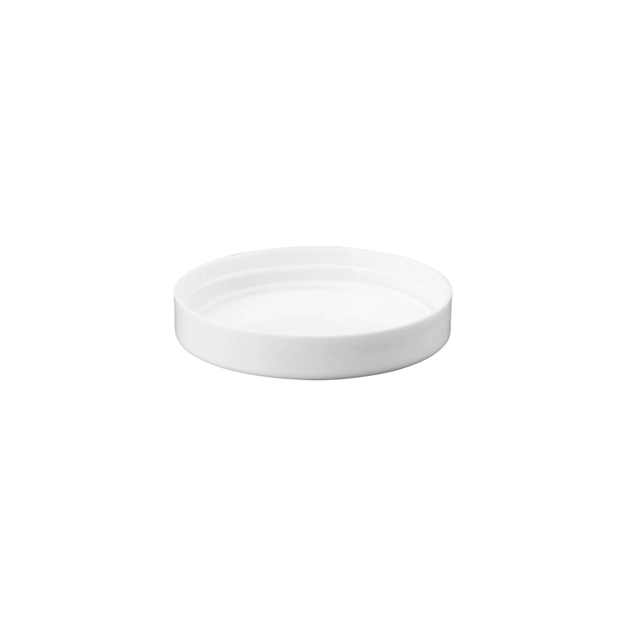 Chiusura a vite, plastica PP, bianca, per bocca: 70/400 Chiusura a vite, plastica PP, bianca, per bocca: 70/400