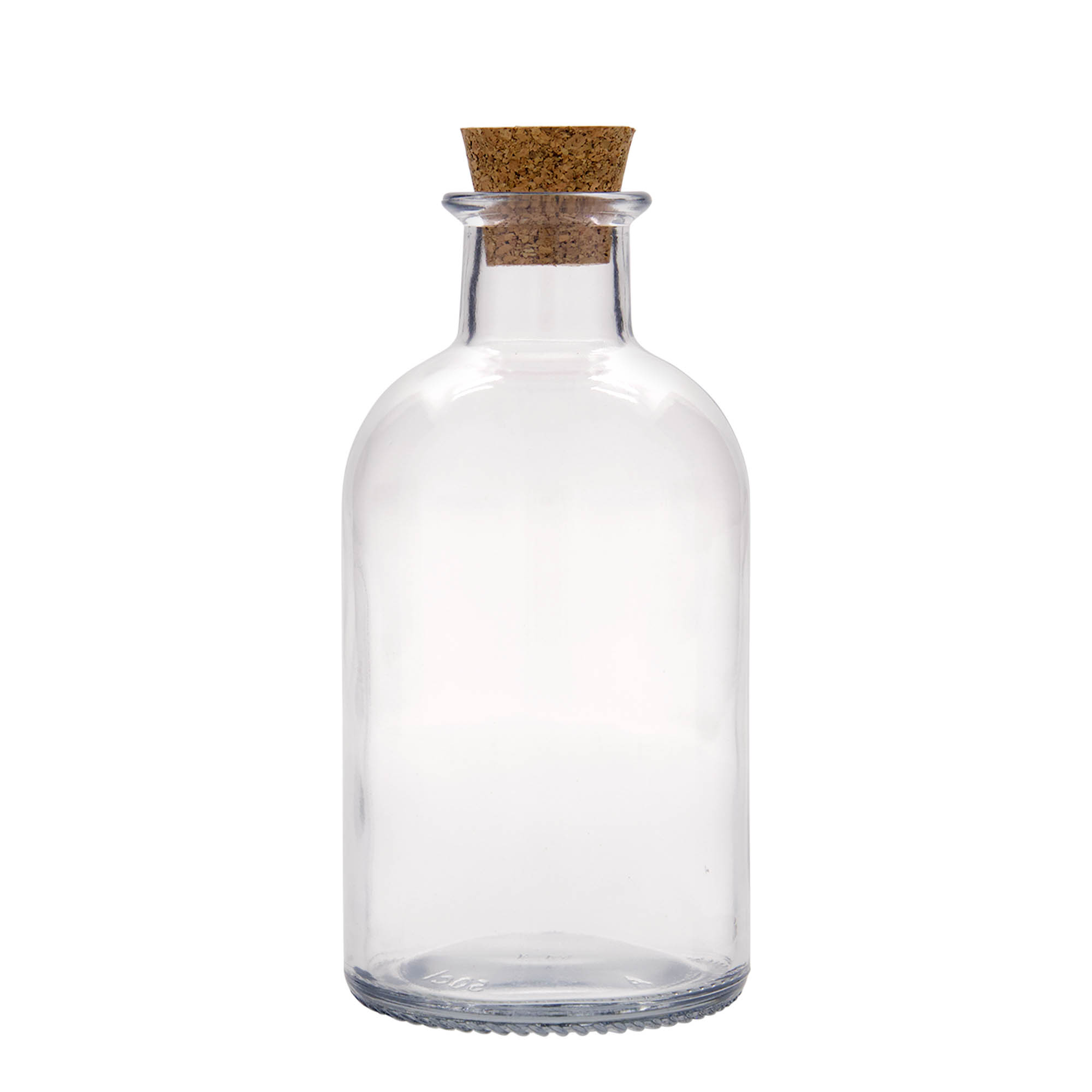 250 ml Bottiglia di vetro 'Eleganza', ovale, imboccatura: fascetta