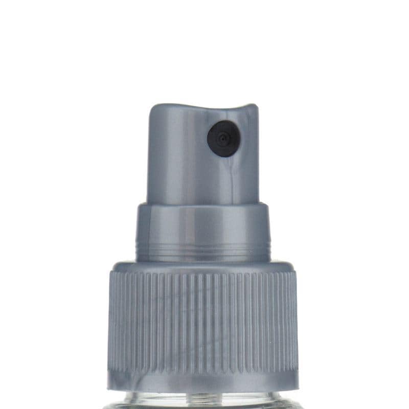 Tappo a vite con nebulizzatore spray, plastica PP, argento, per imboccatura: GPI 24/410