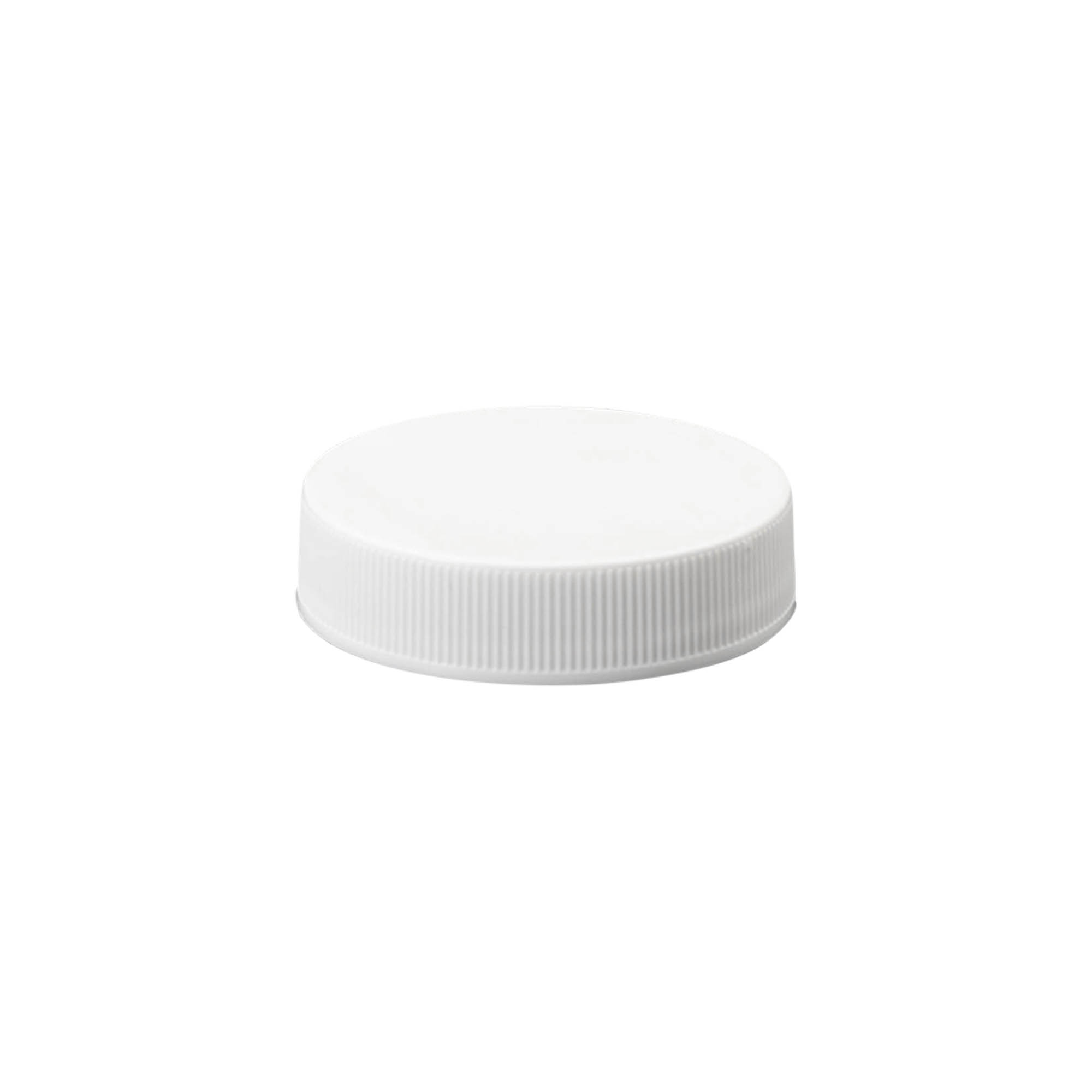 Tappo a vite, plastica PP, bianco, per bocca: 45/400 Tappo a vite, plastica PP, bianco, per bocca: 45/400