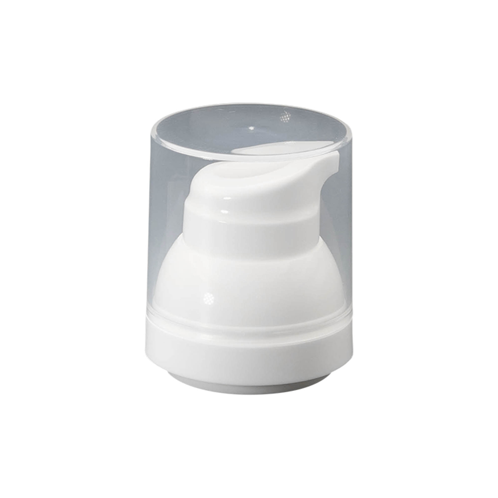 Testa pompa dosatrice airless 'Mezzo', plastica PP, bianca Testa pompa dosatrice airless 'Mezzo', plastica PP, bianca