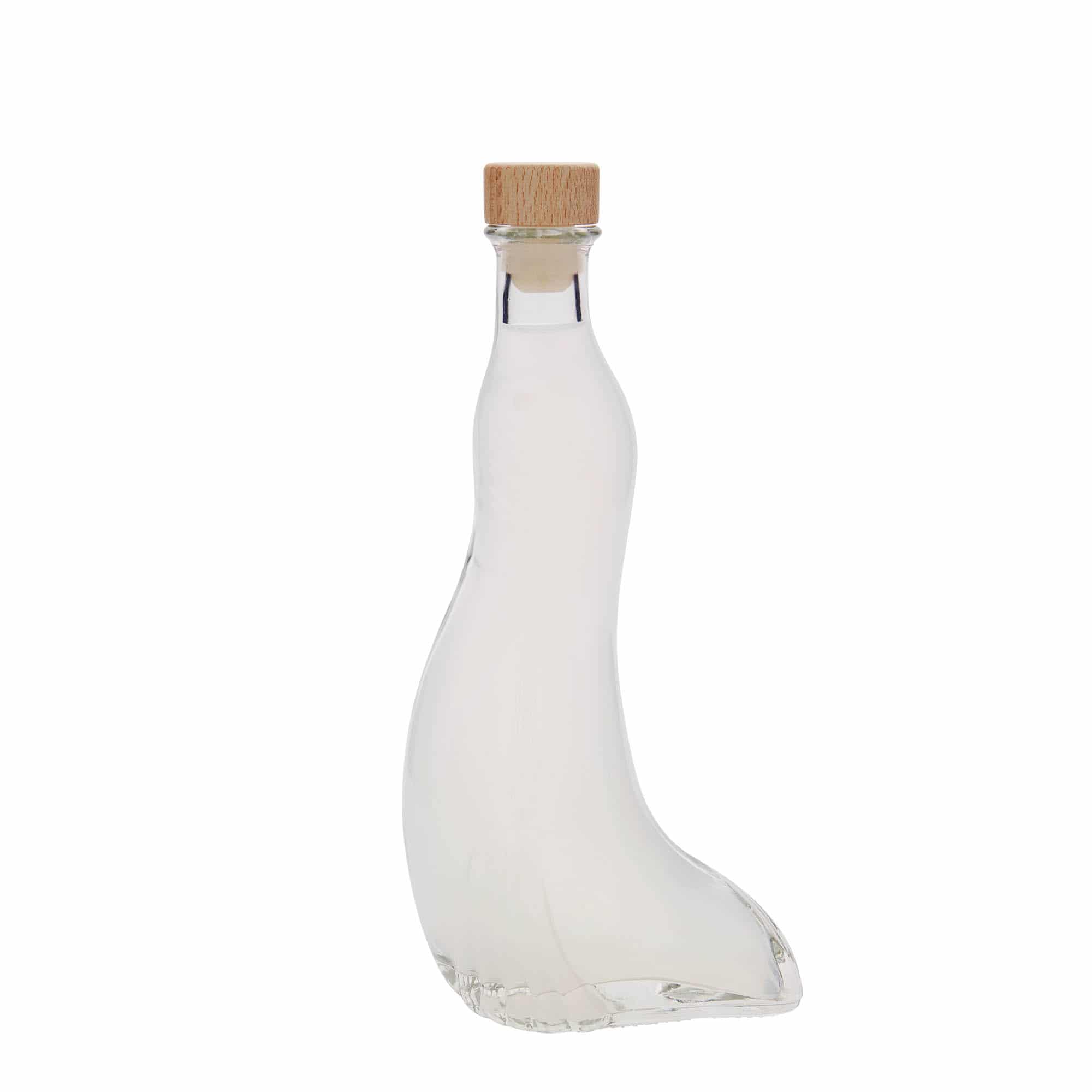 Bottiglia di vetro da 200 ml 'Foca', bocca: sughero