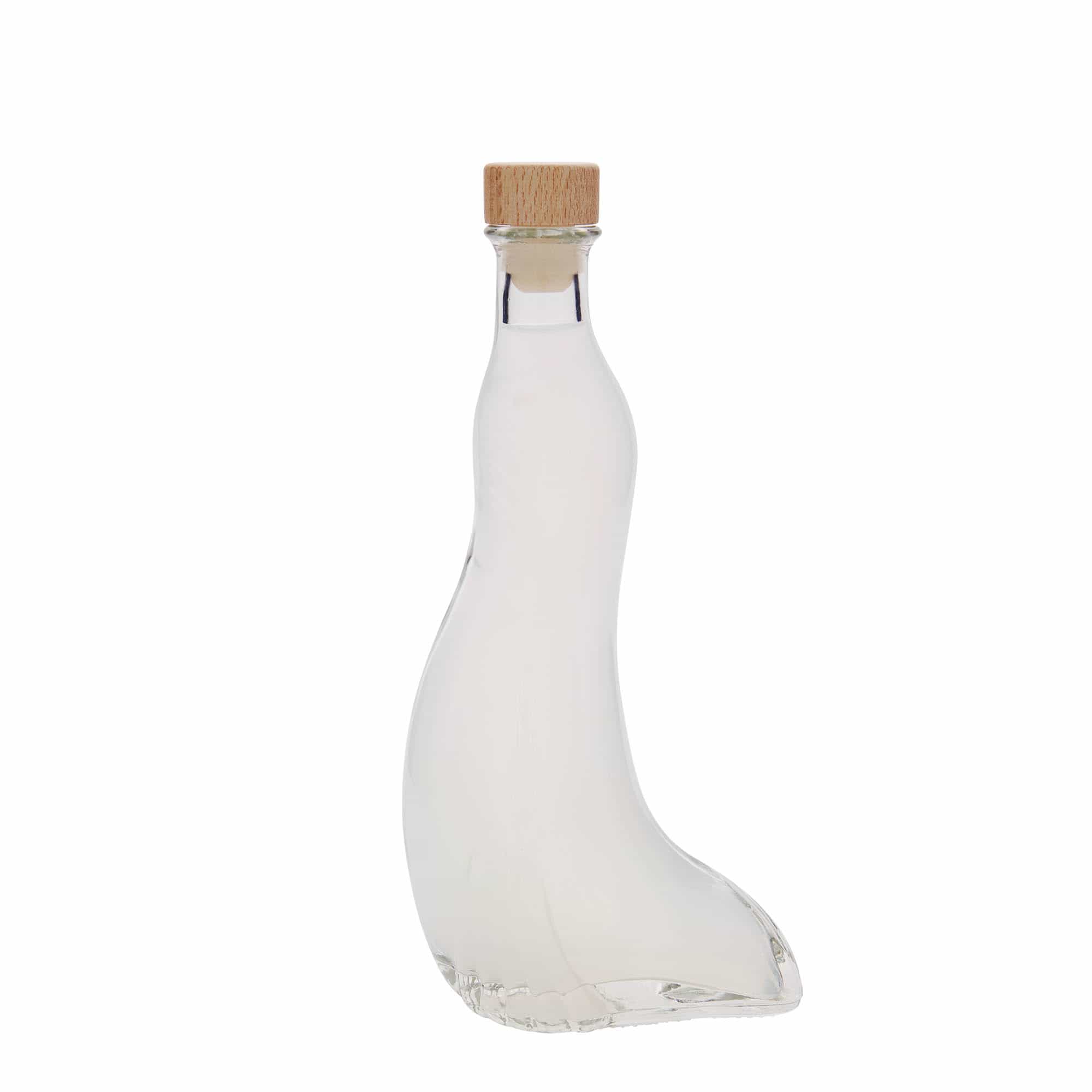 Bottiglia di vetro da 200 ml 'Foca', bocca: sughero