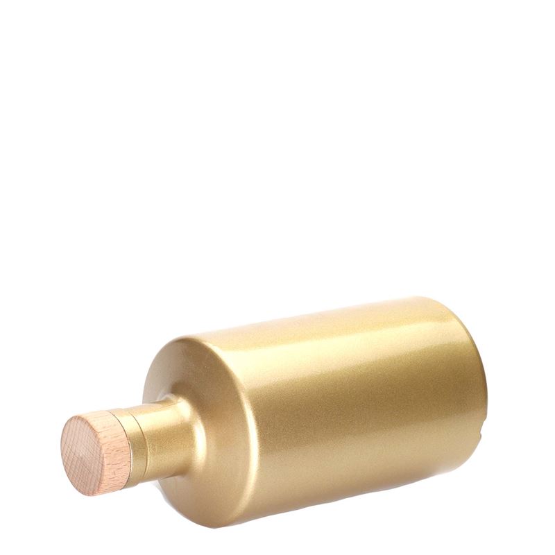 Bottiglia di vetro da 500 ml 'Caroline', oro, bocca: sughero Bottiglia di vetro da 500 ml 'Caroline', oro, bocca: sughero