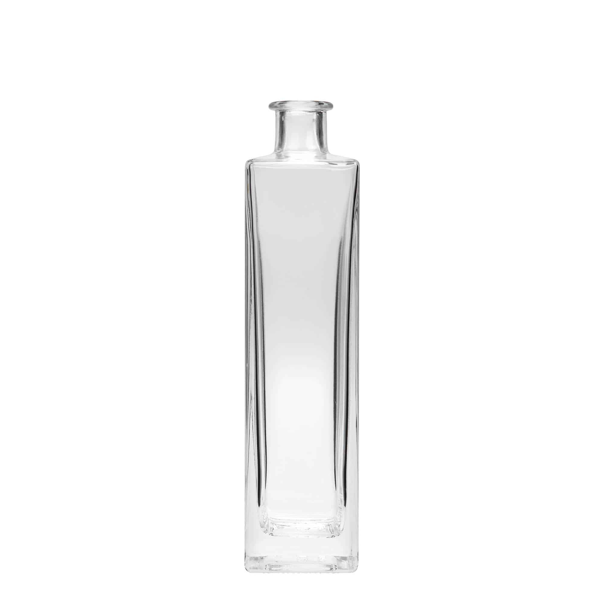 500 ml Bottiglia di vetro 'Rafaello', quadrata, imboccatura: fascetta 500 ml Bottiglia di vetro 'Rafaello', quadrata, imboccatura: fascetta