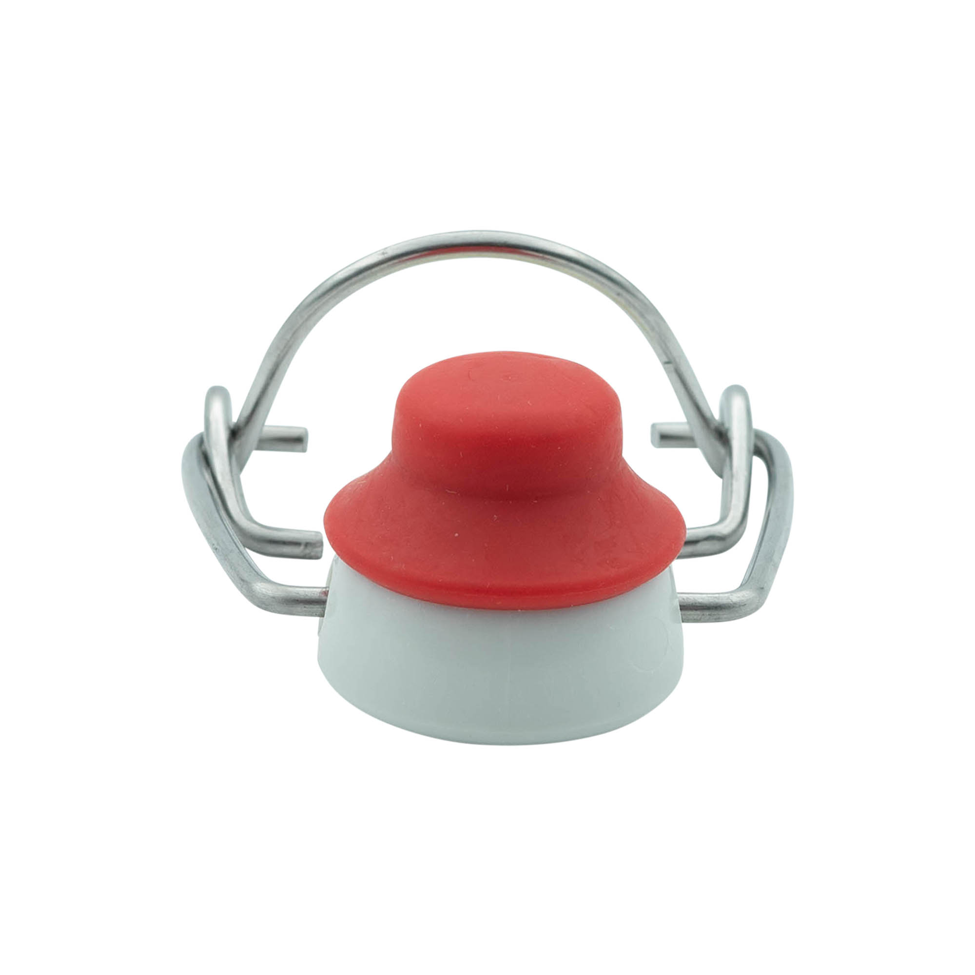 Chiusura a fibbia taglia speciale, plastica, rosso-bianco