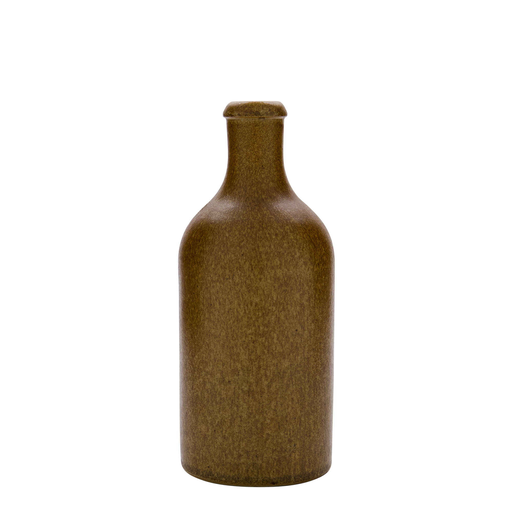 Boccale da 500 ml, gres, marrone cristallino, bocca: sughero