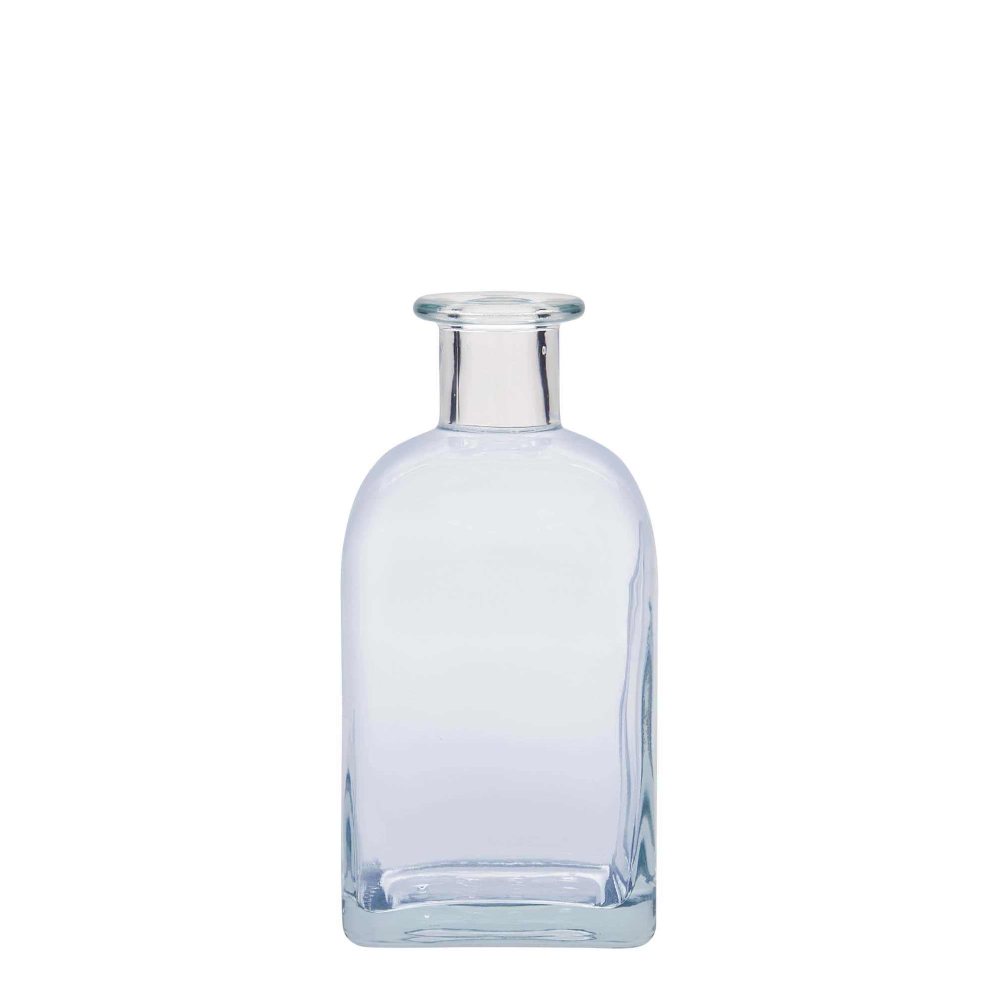 350 ml Bottiglia da farmacia 'Carré', vetro, quadrata, imboccatura: fascetta