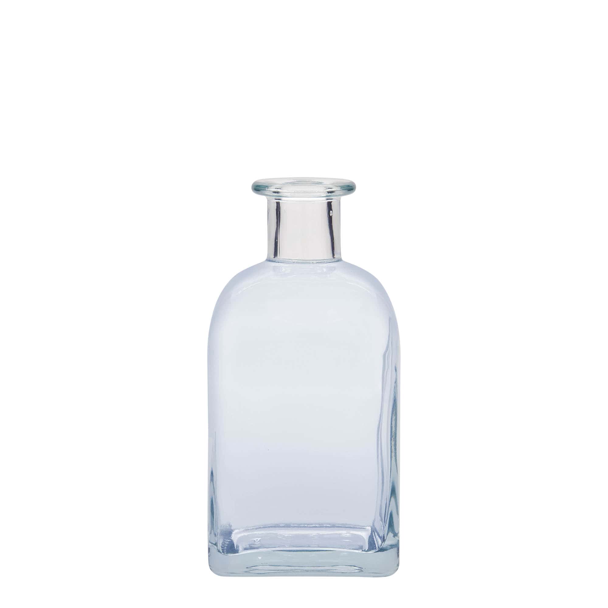 Bottiglia di vetro da 350 ml Apotheker Carré, quadrata, bocca: sughero