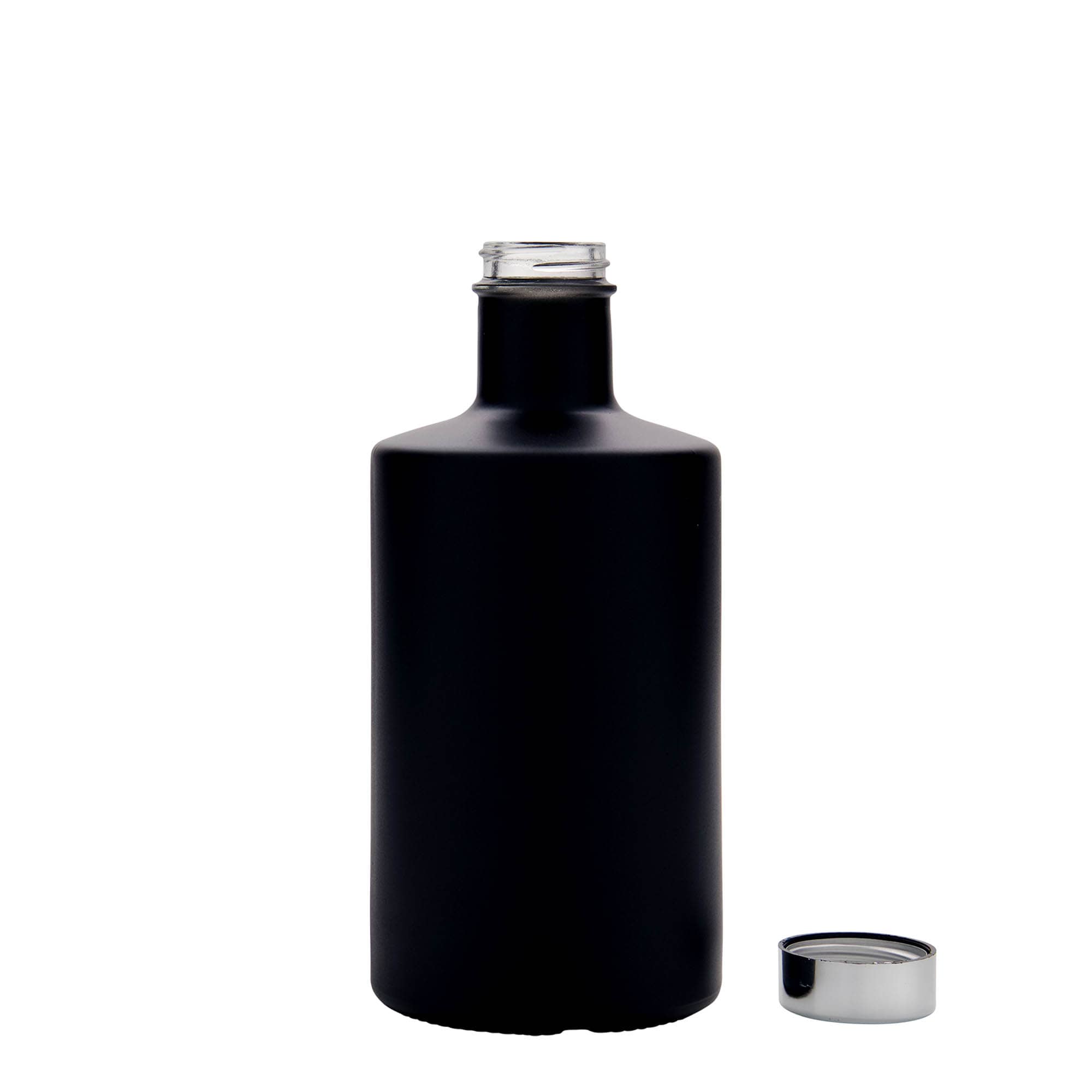 500 ml Bottiglia di vetro 'Caroline', nero, imboccatura: GPI 33