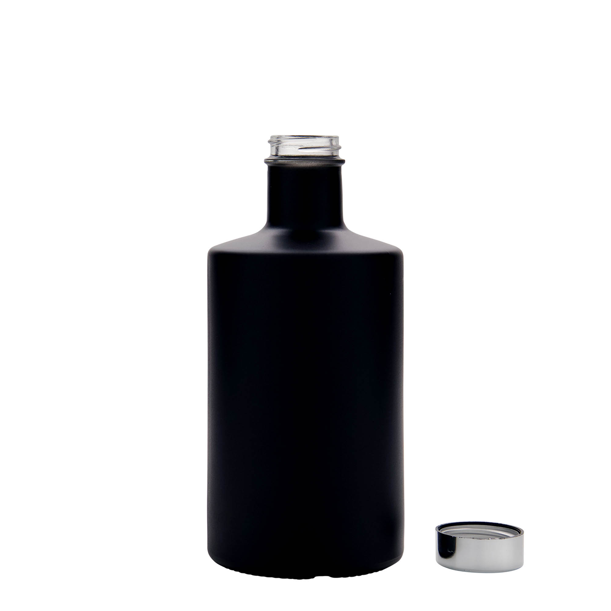 Bottiglia di vetro da 500 ml 'Caroline', nera, bocca: GPI 33 Bottiglia di vetro da 500 ml 'Caroline', nera, bocca: GPI 33