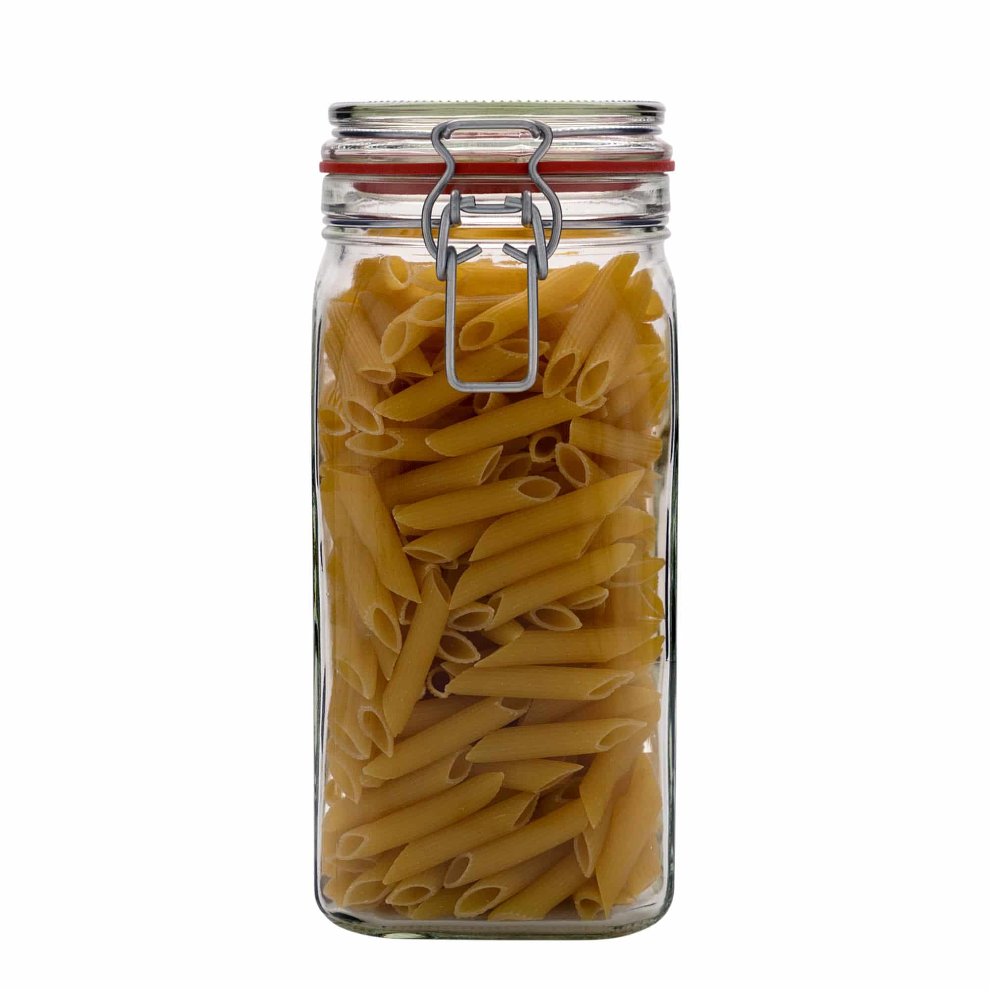 1.540 ml barattolo con chiusura a filo #, quadrato, bocca: chiusura a filo