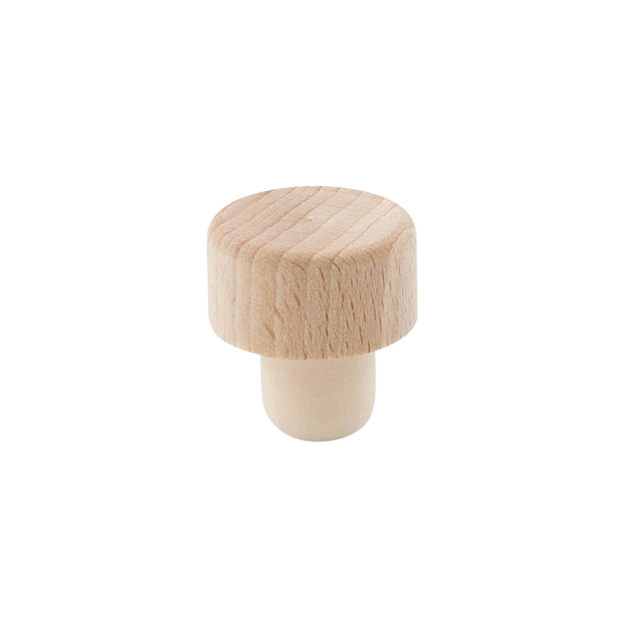 Tappo a fungo 16 mm, legno, per imboccatura: fascetta
