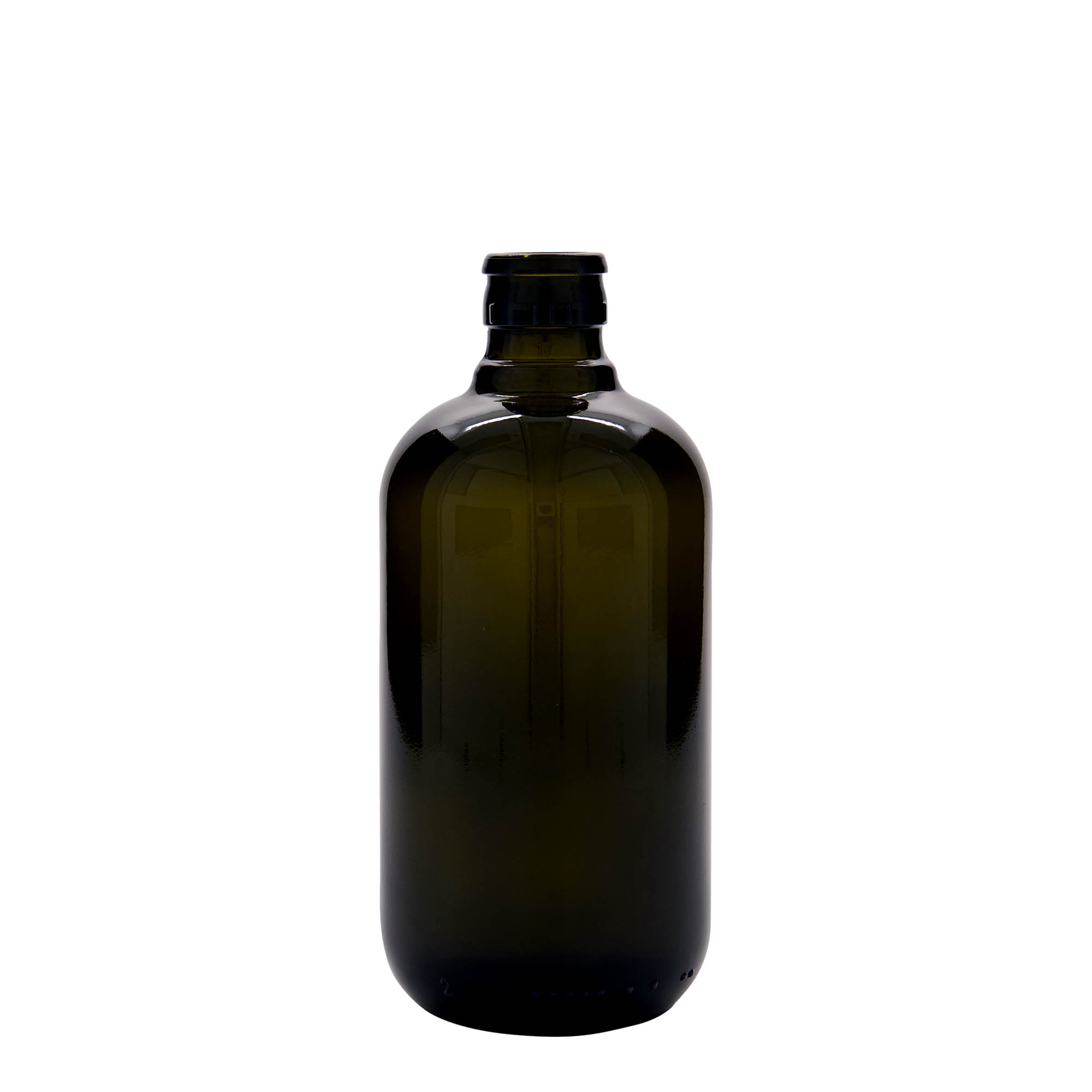 Bottiglia da 500 ml per aceto/olio 'Biolio', vetro verde antico, bocca: DOP Bottiglia da 500 ml per aceto/olio 'Biolio', vetro verde antico, bocca: DOP
