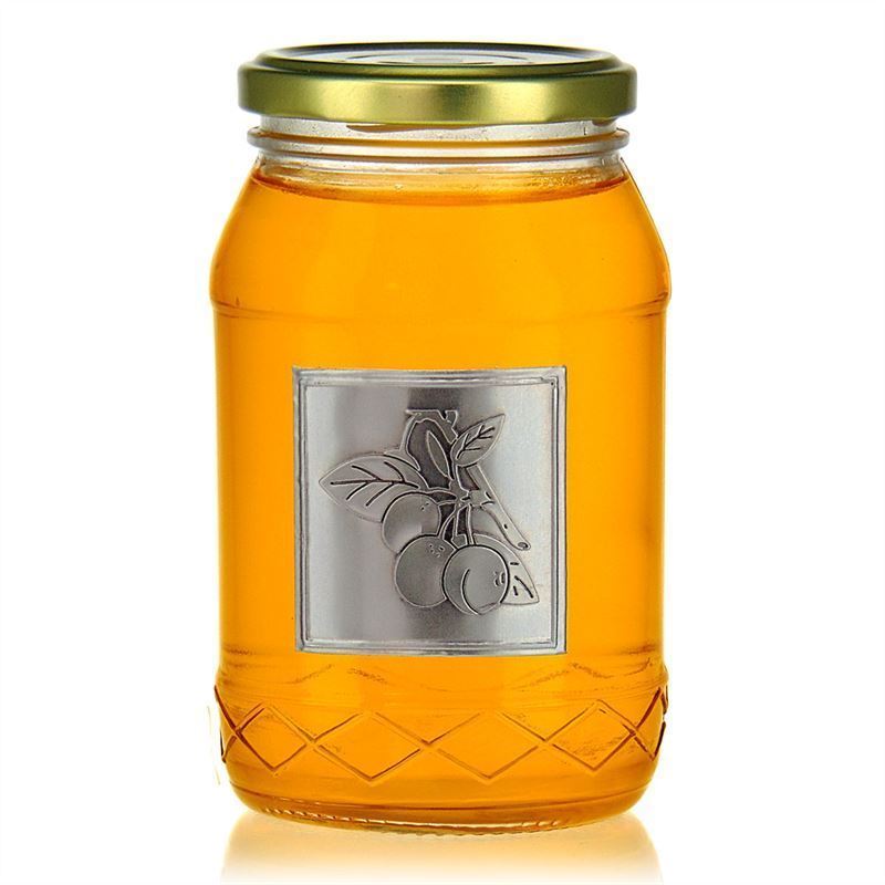 Etichetta in stagno 'Mirabelle', quadrata, metallo, argento Etichetta in stagno 'Mirabelle', quadrata, metallo, argento