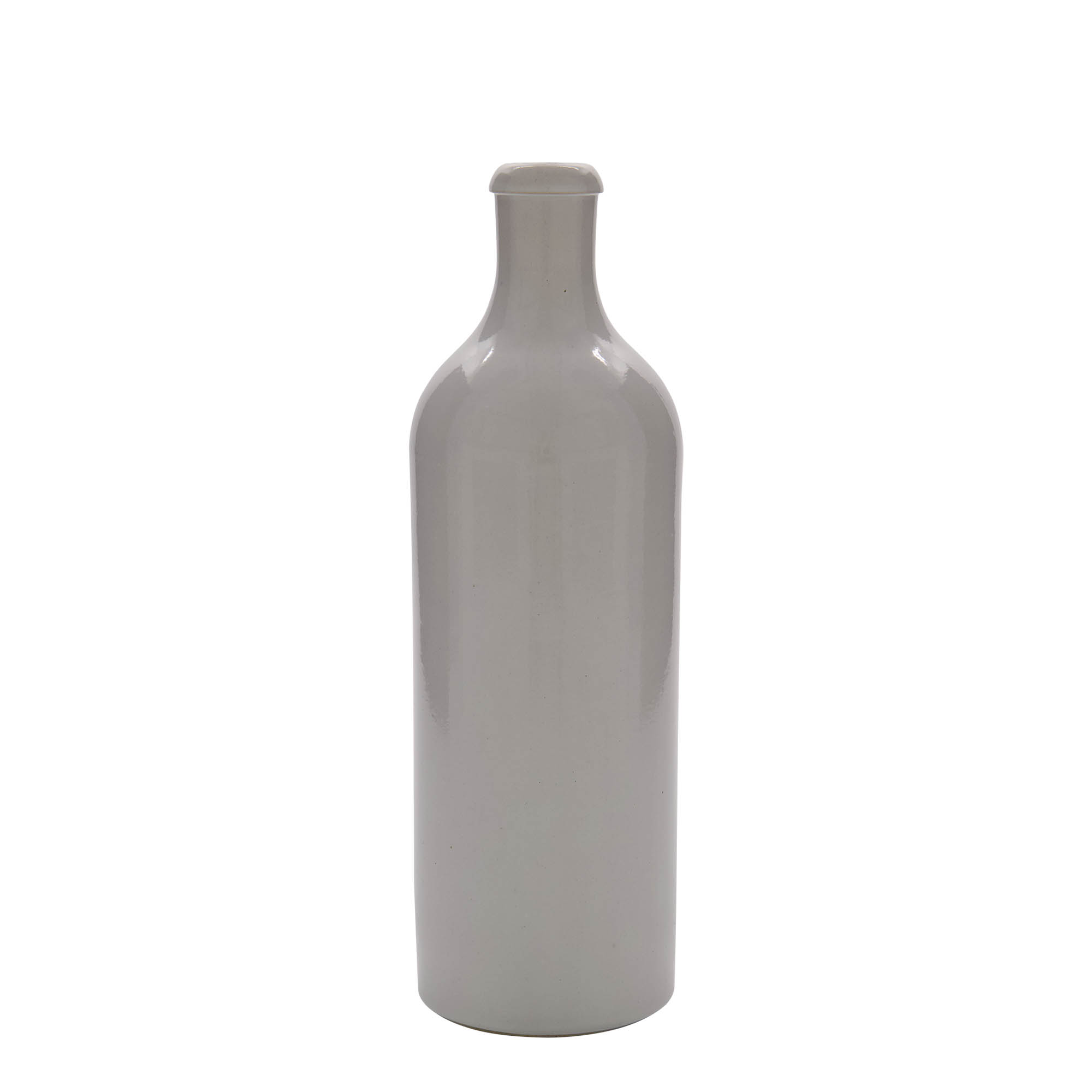 Boccale da 750 ml, gres, bianco, bocca: sughero