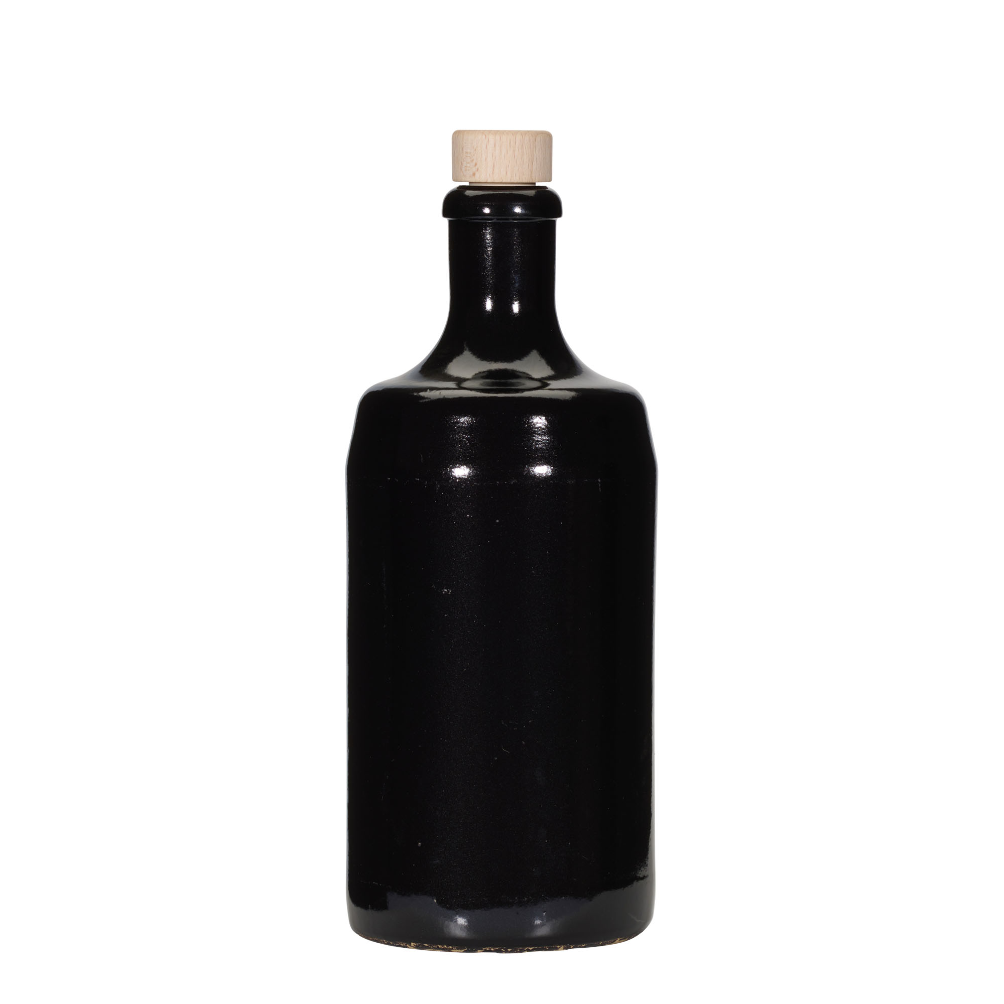 Boccale in terracotta 700 ml 'Calvados, gres, nero, bocca: sughero' Boccale in terracotta 700 ml 'Calvados, gres, nero, bocca: sughero'