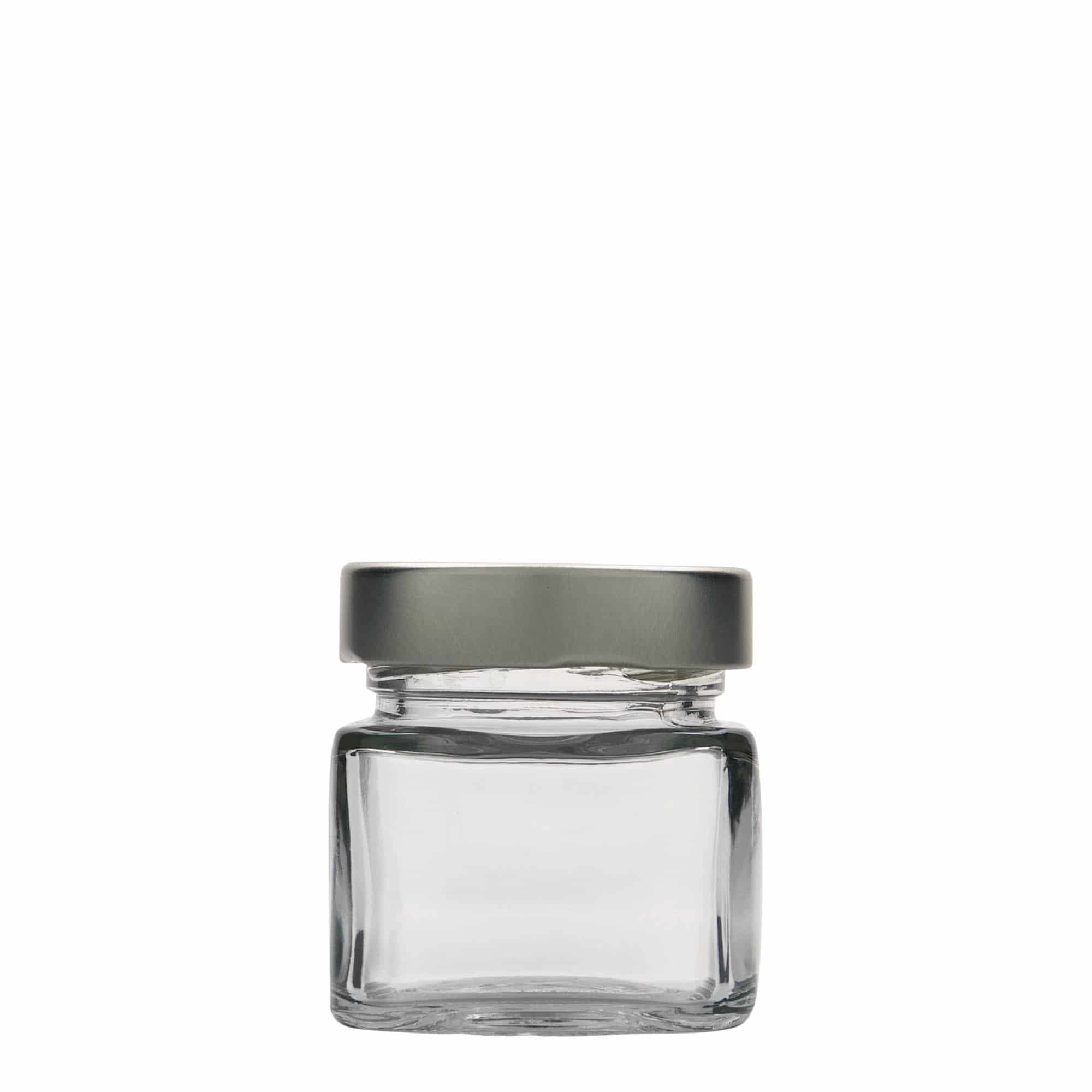 106 ml Vasetto rettangolare 'Ikarus', vetro, imboccatura: Twist-Off Deep (DTO 58)