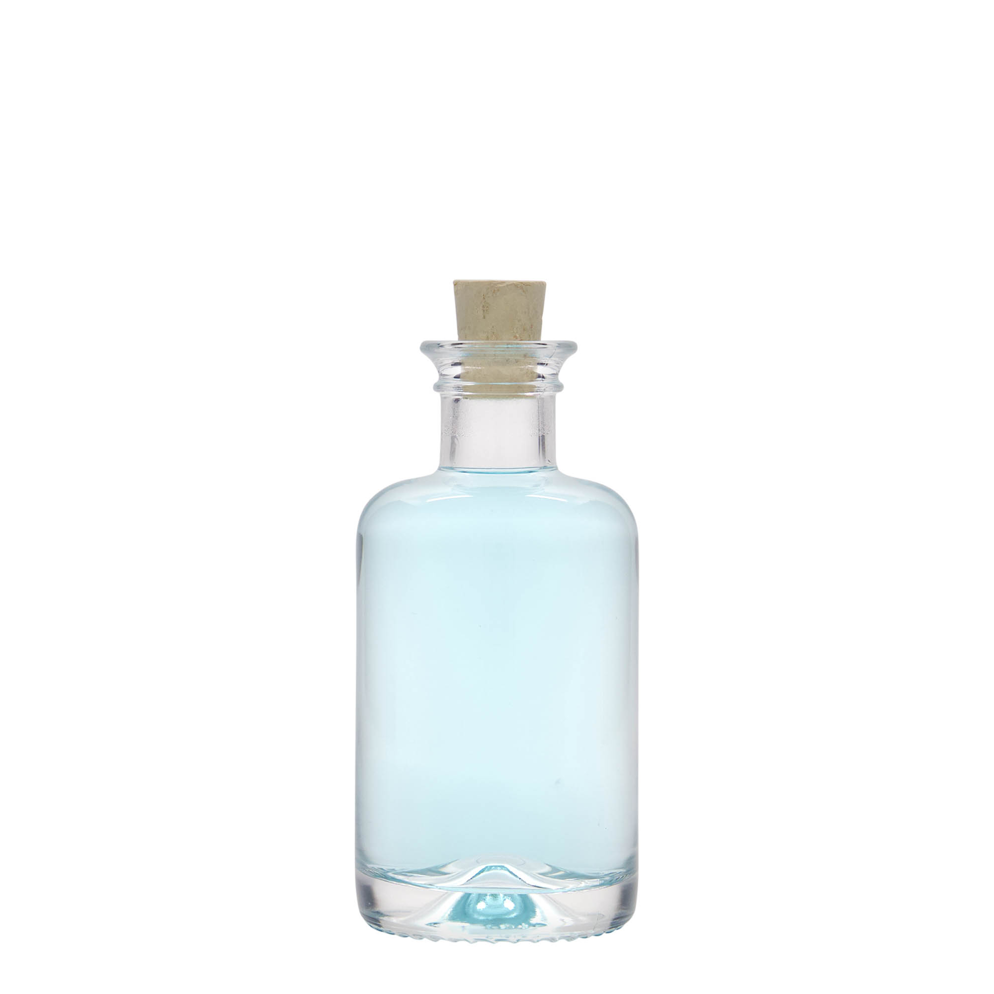 Bottiglia di vetro da 100 ml, bocca: tappo di sughero Bottiglia di vetro da 100 ml, bocca: tappo di sughero