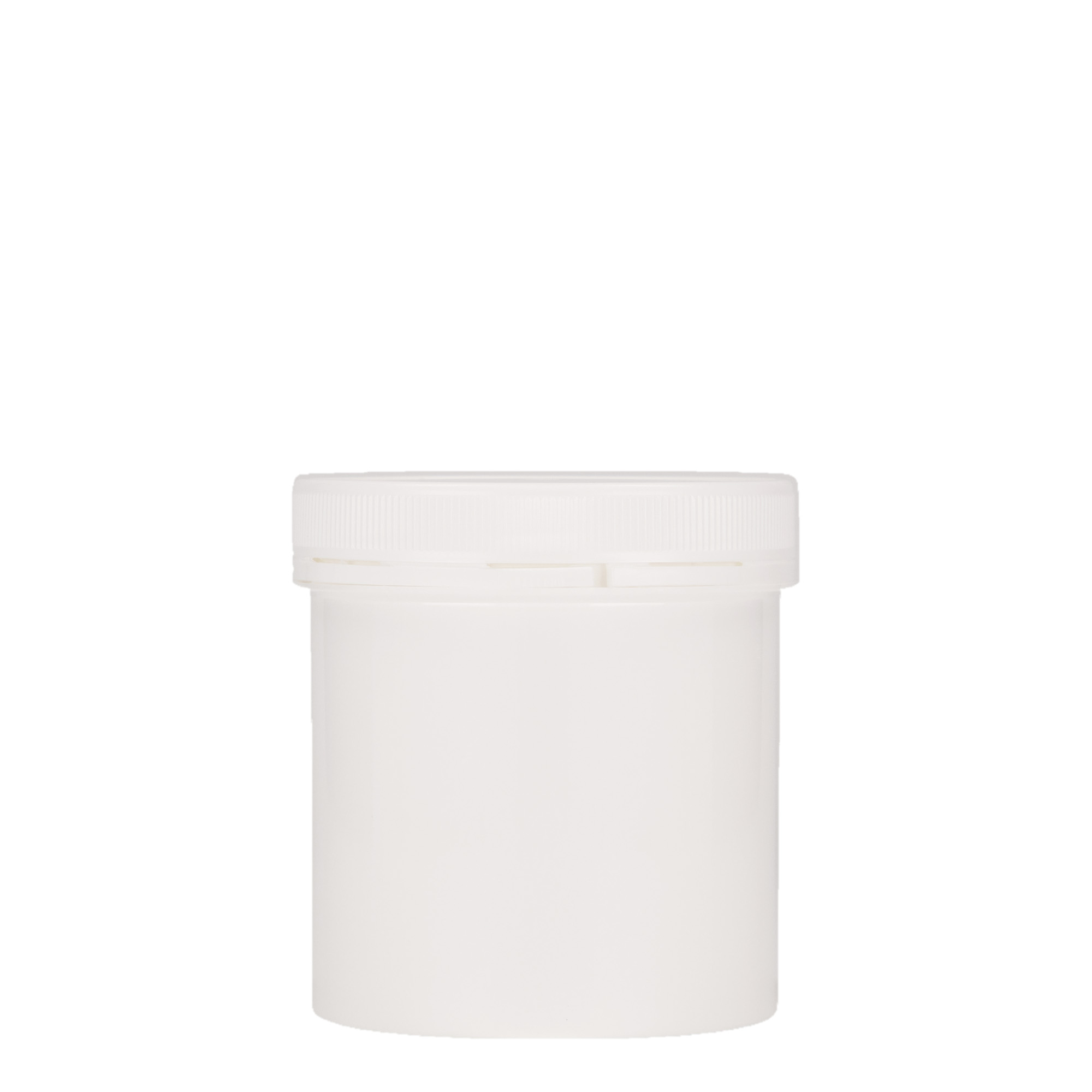 250 ml barattolo in plastica 'Securilock', PP, bianco, bocca: chiusura a vite