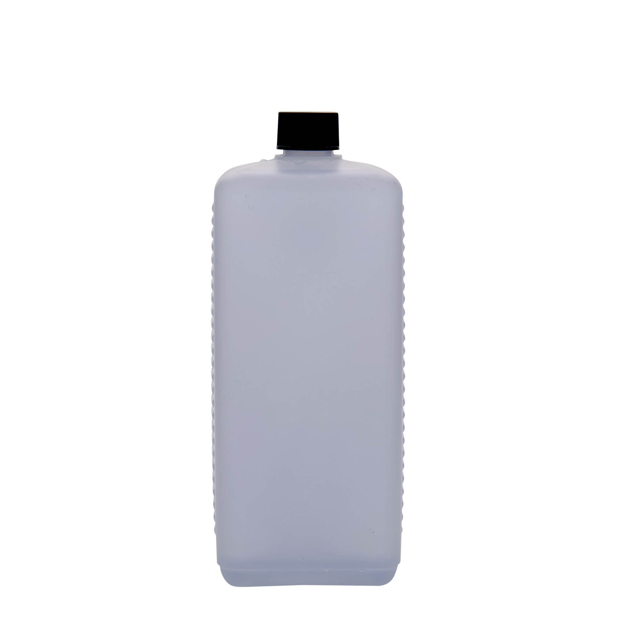 1.000 ml tanica rettangolare, plastica HDPE, naturale, bocca: DIN 25 EPE