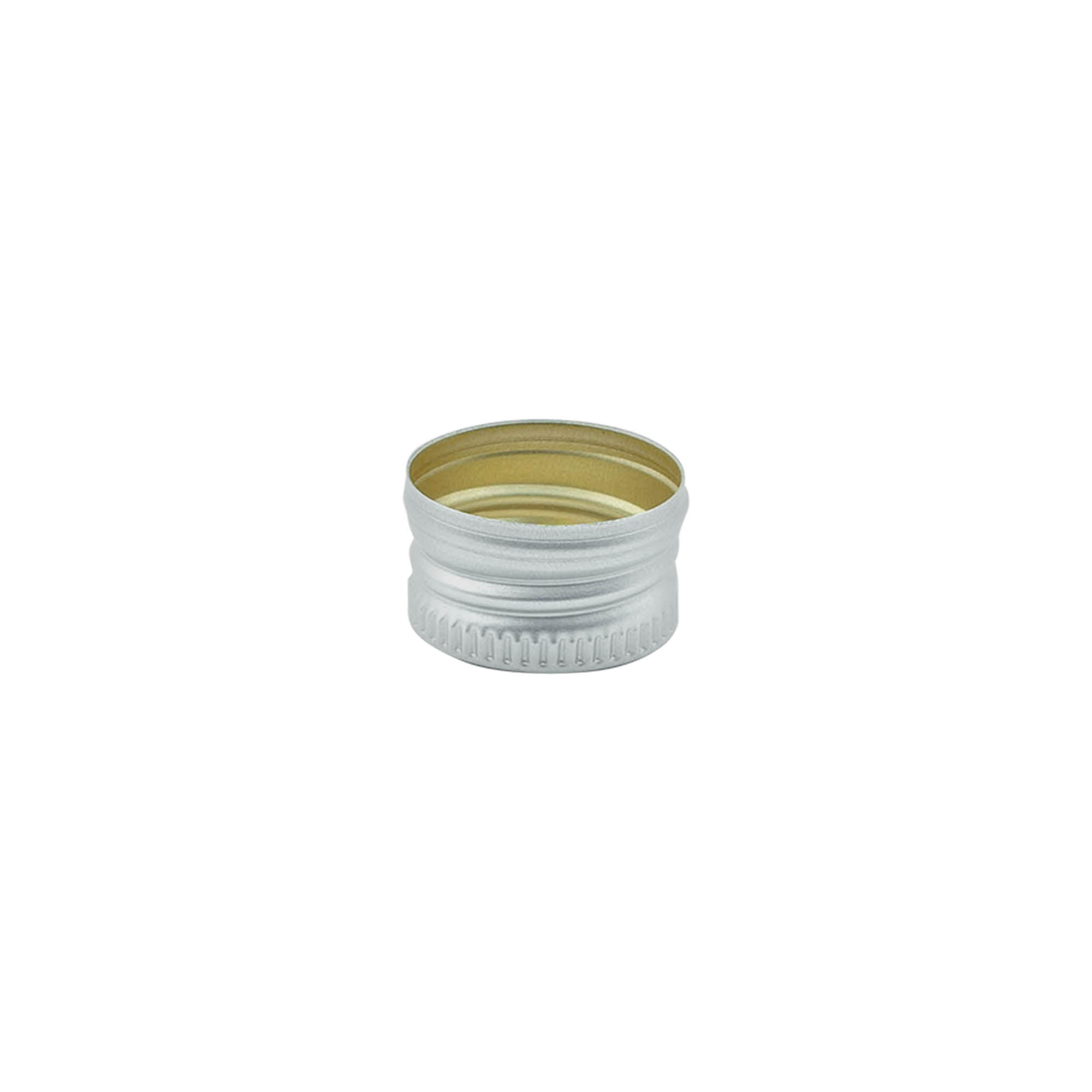 Chiusura a vite, metallo, argento, per bocca: PP 18 Chiusura a vite, metallo, argento, per bocca: PP 18