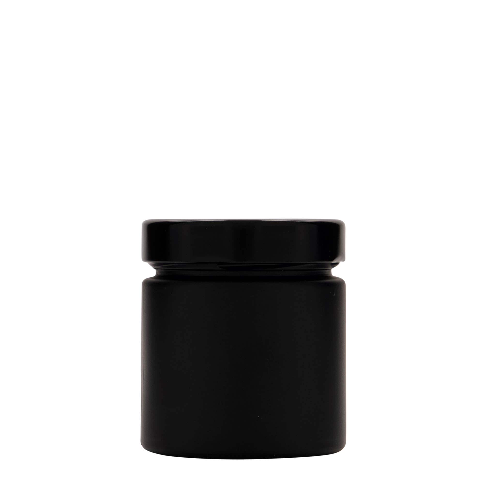 220 ml Vetro tondo 'Aurora', nero, bocca: Deep-Twist-Off (DTO 66)