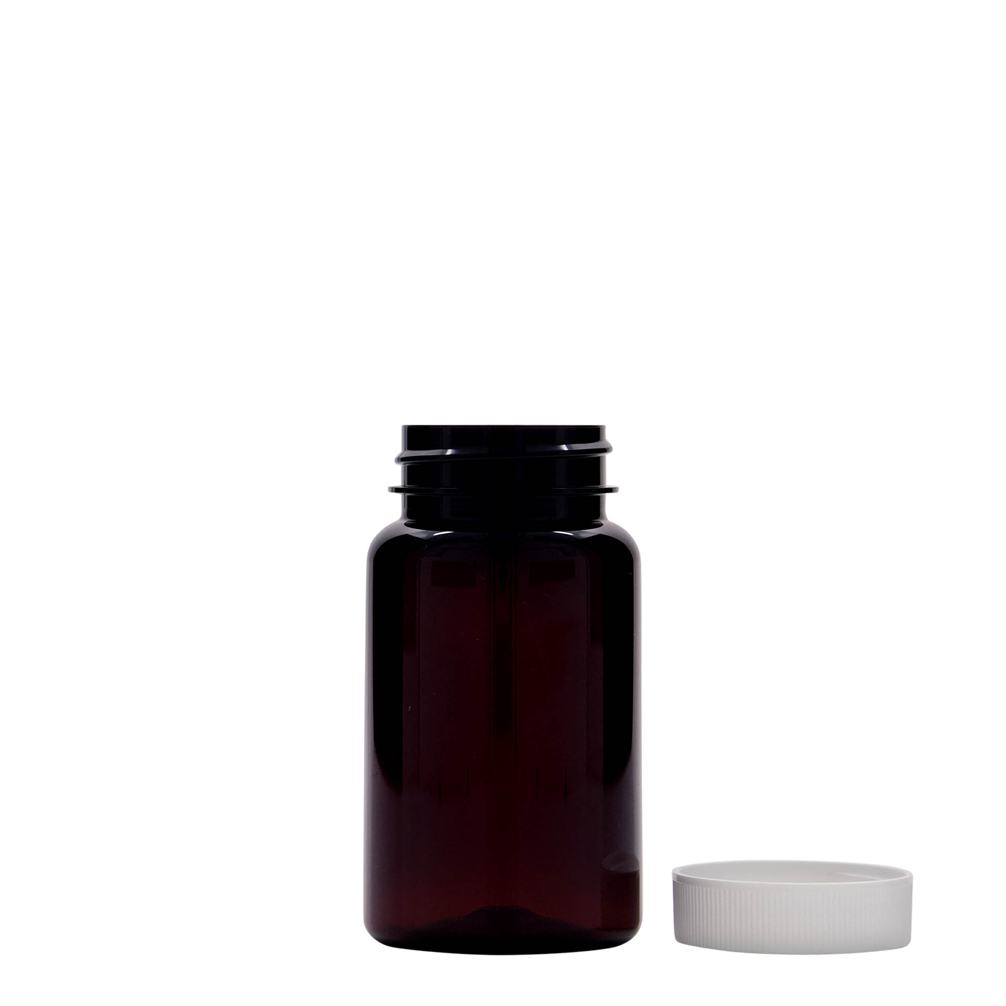 100 ml flacone in PET, plastica, marrone, bocca: 38/400 100 ml flacone in PET, plastica, marrone, bocca: 38/400