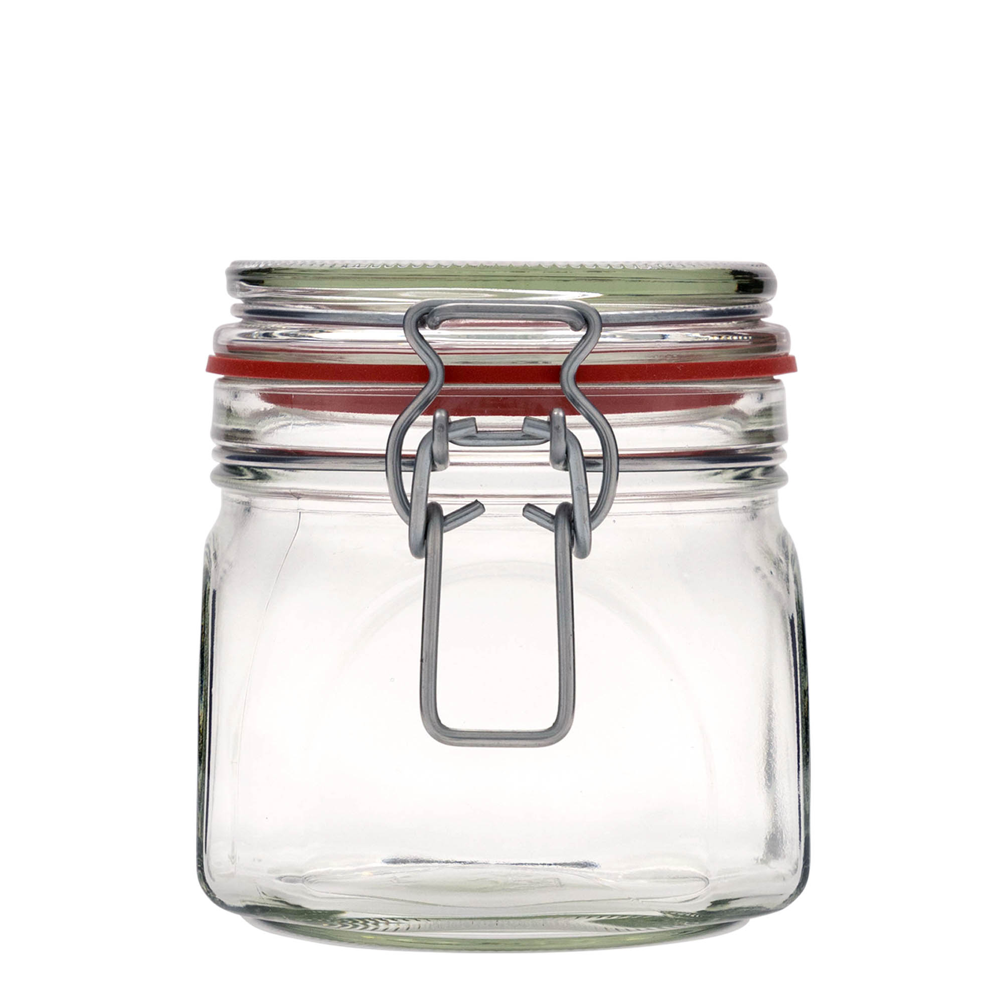 Barattolo con chiusura a filo da 630 ml, quadrato, apertura: chiusura a filo Barattolo con chiusura a filo da 630 ml, quadrato, apertura: chiusura a filo