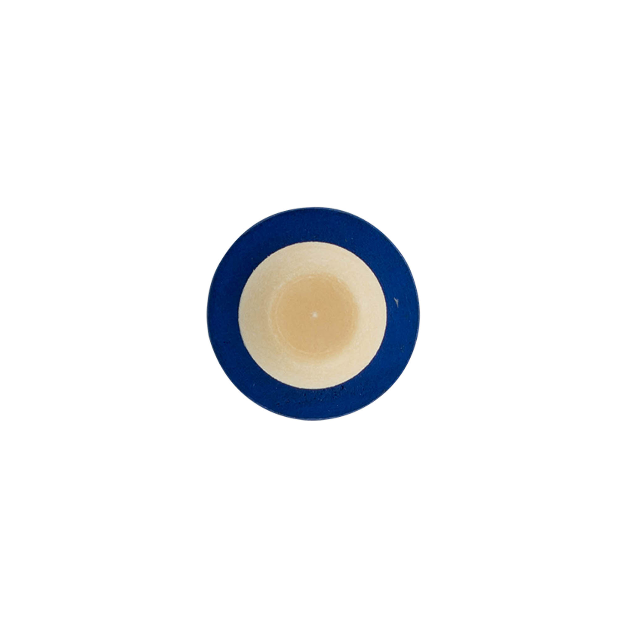 Tappo a manico 19 mm, legno/plastica, blu, per bocca: sughero