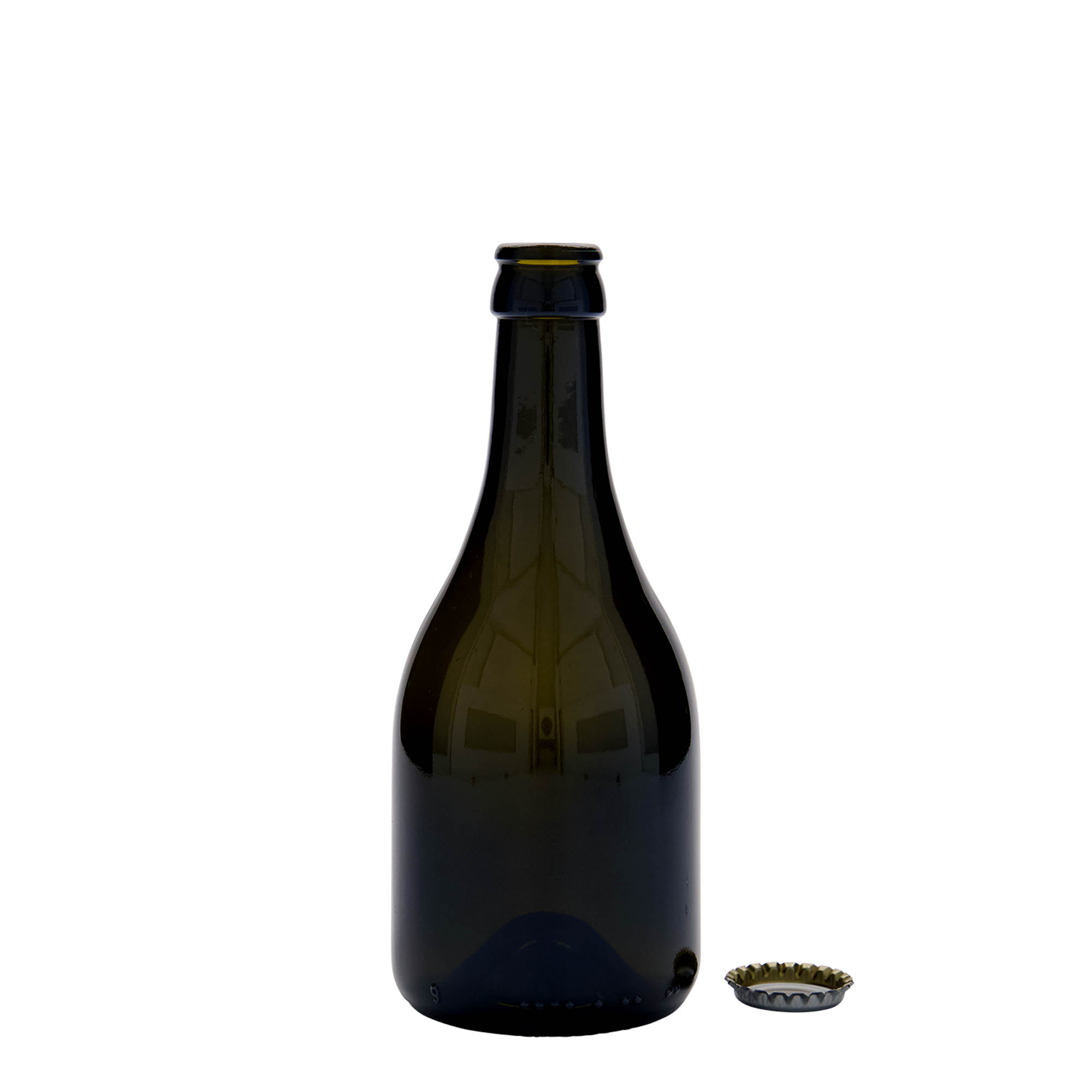 Bottiglia di birra da 330 ml 'Horta', vetro, verde antico, bocca: tappo corona Bottiglia di birra da 330 ml 'Horta', vetro, verde antico, bocca: tappo corona