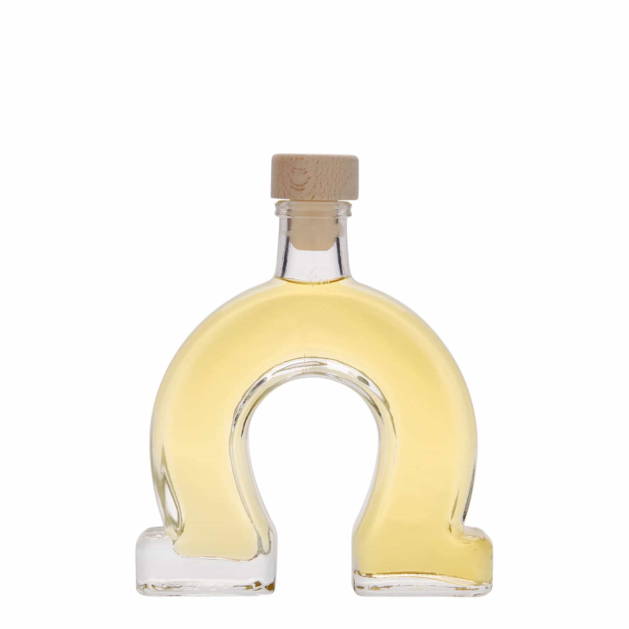 100 ml Bottiglia di vetro 'Ferro di cavallo', imboccatura: fascetta