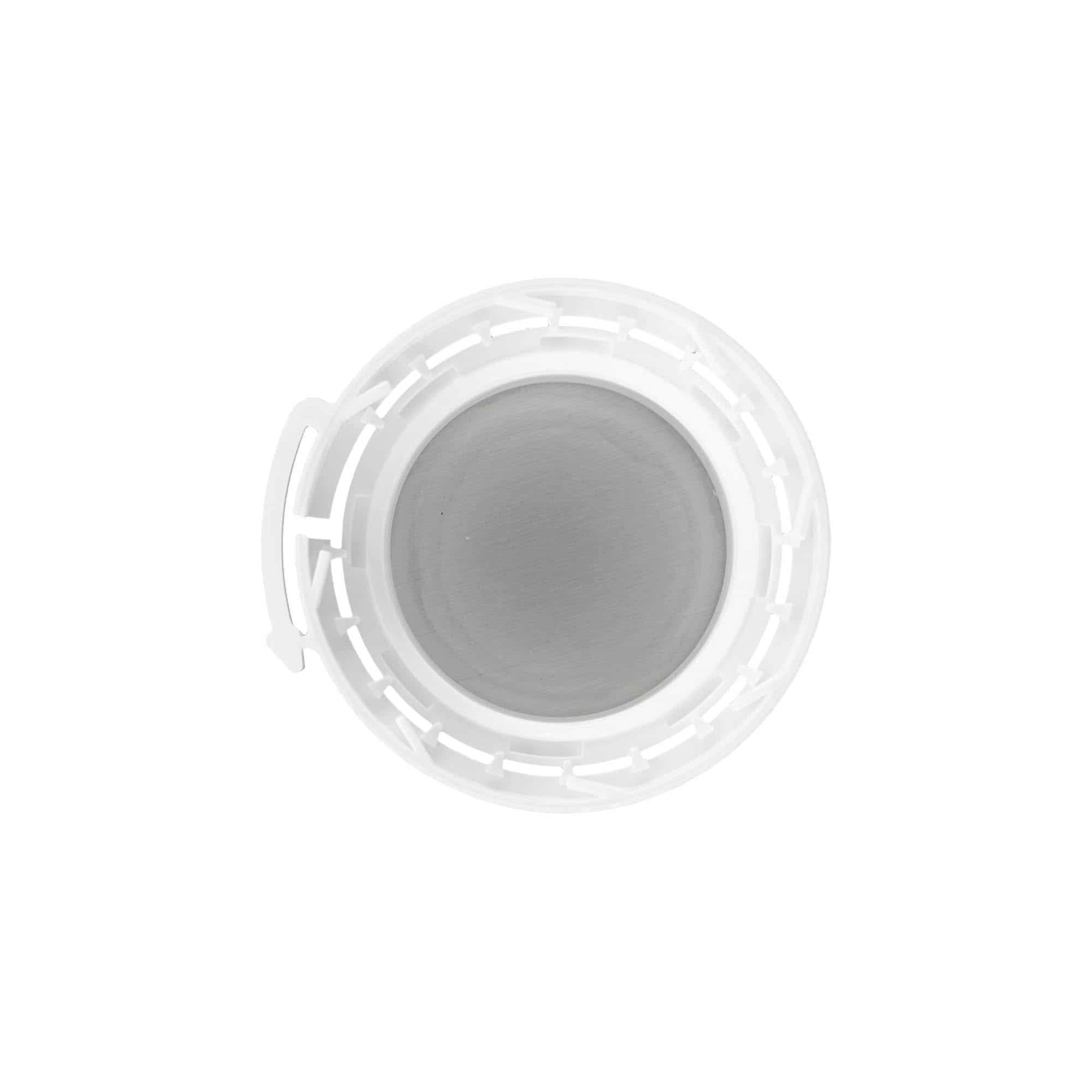 Tappo a vite bottiglia di alluminio, plastica PP, bianco, per imboccatura: DIN 32