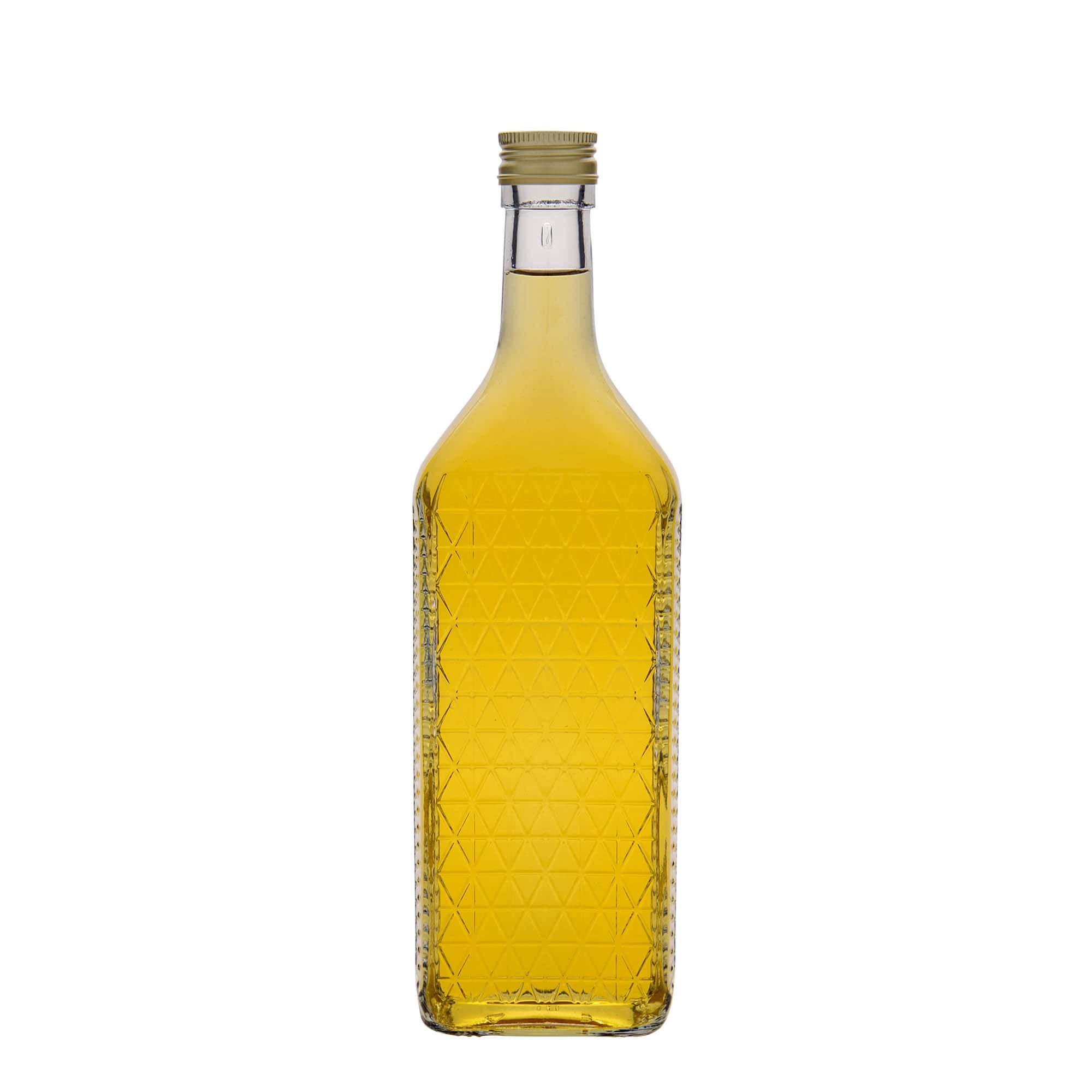 Bottiglia di vetro da 700 ml 'Caruso', rettangolare, bocca: PP 31,5