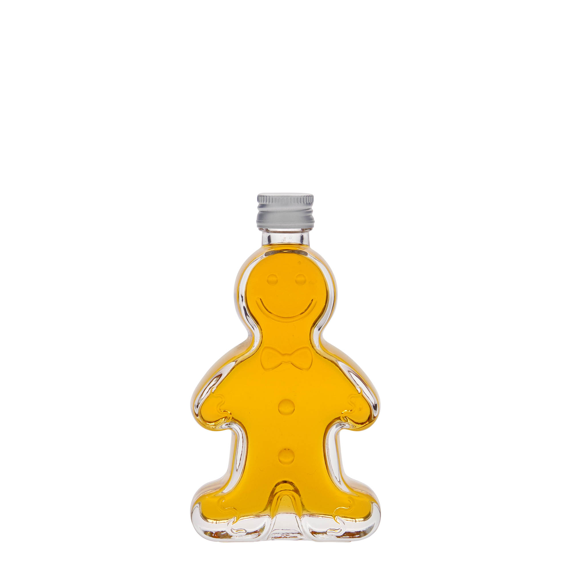 Bottiglia di vetro da 50 ml 'Lebkuchenmann', bocca: PP 18 Bottiglia di vetro da 50 ml 'Lebkuchenmann', bocca: PP 18