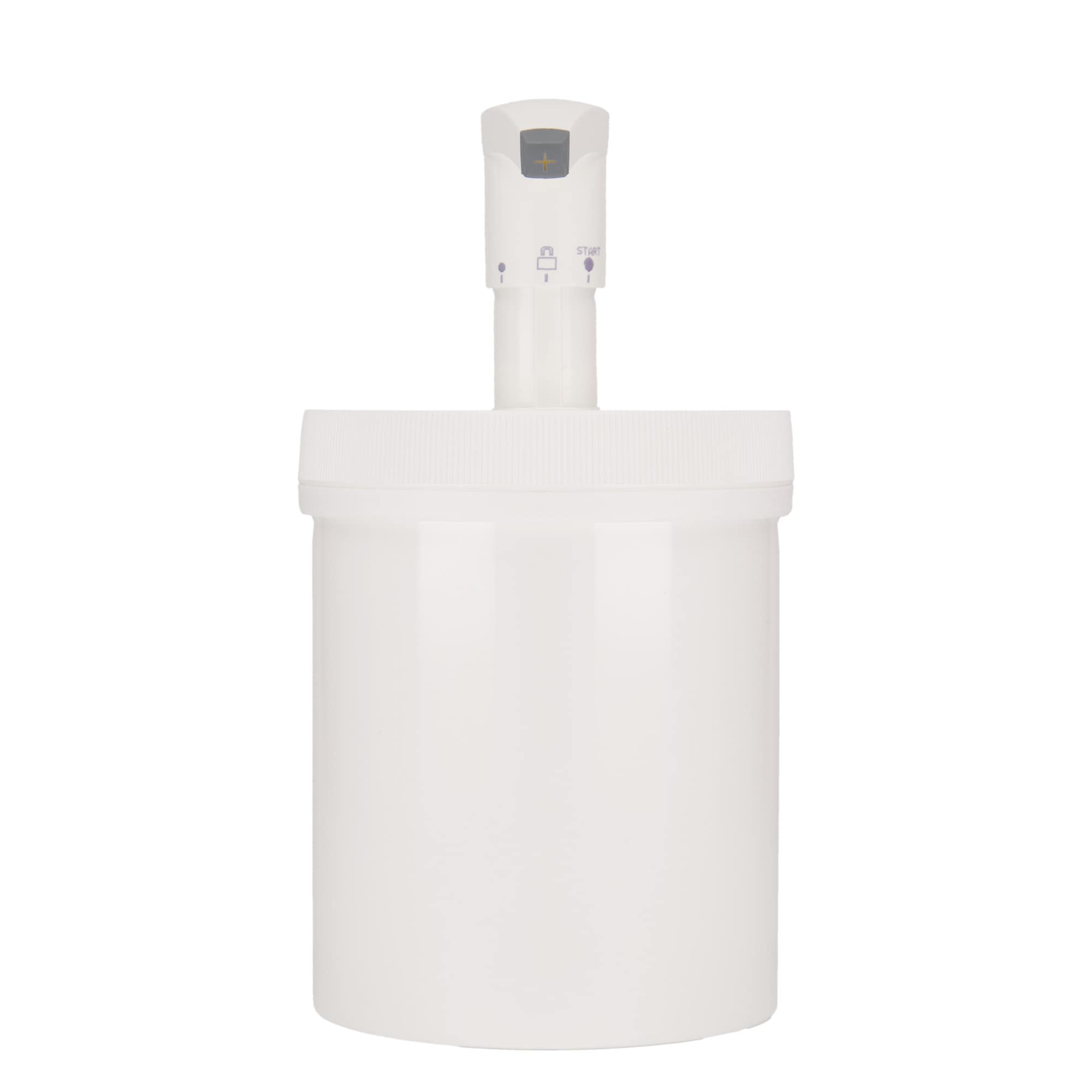 1.240 ml flacone dispenser 'Securibox', plastica PP, bianco, bocca: chiusura a vite