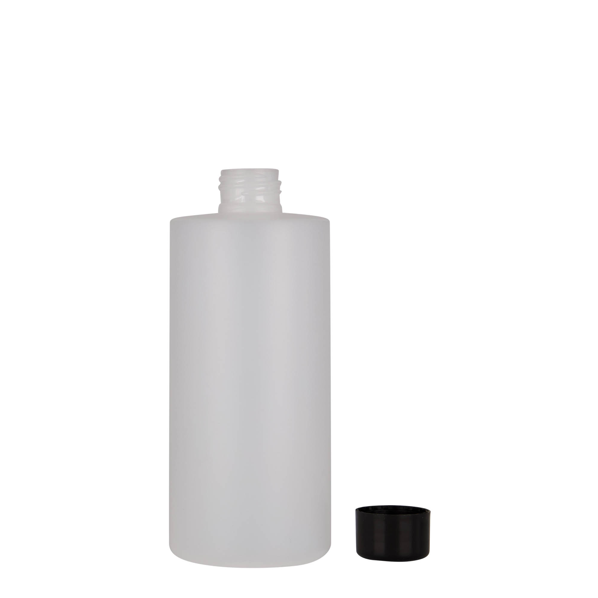 Bottiglia in plastica da 300 ml 'Pipe', HDPE, bianca, bocca: 24/410