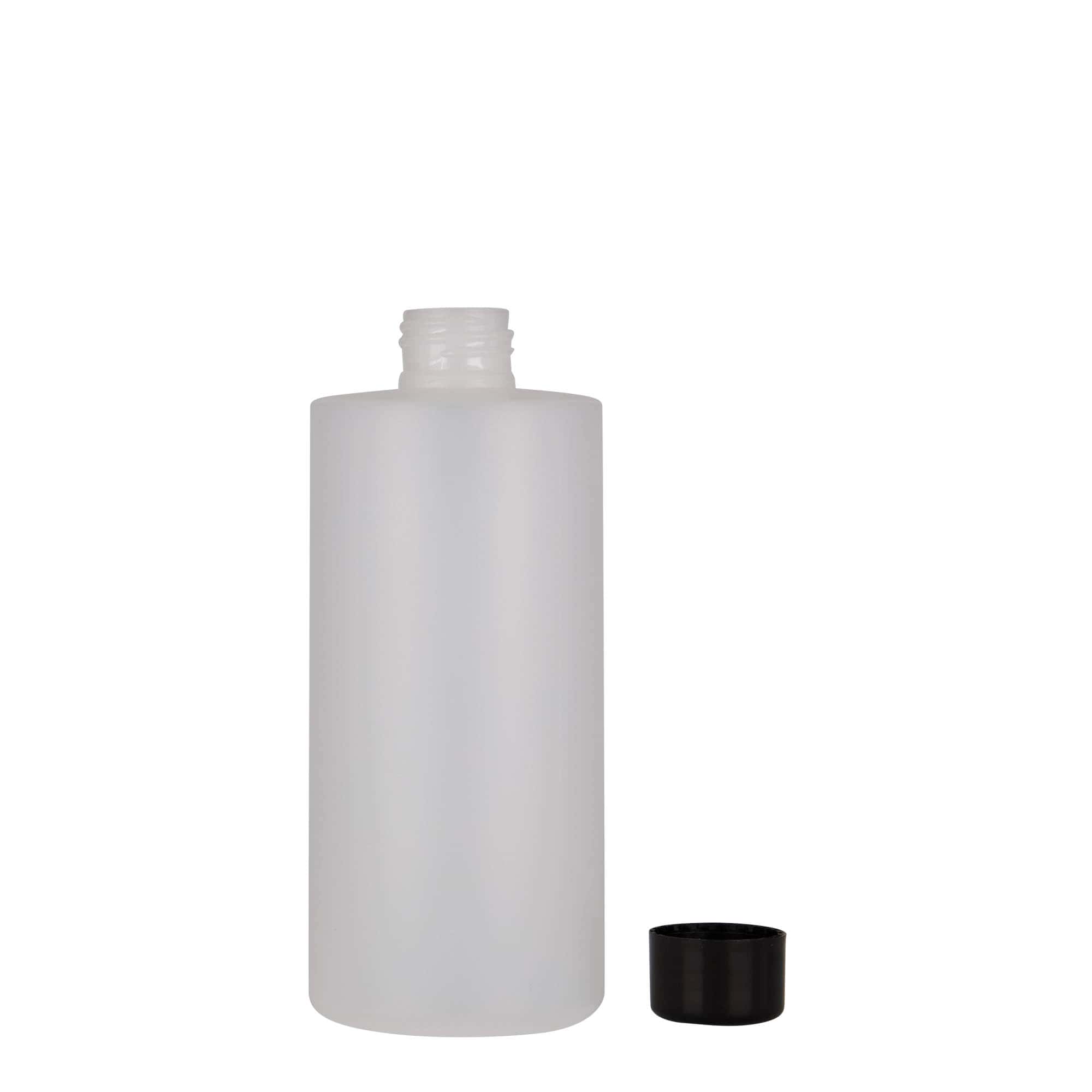 Bottiglia in plastica da 300 ml 'Pipe', HDPE, bianca, bocca: 24/410