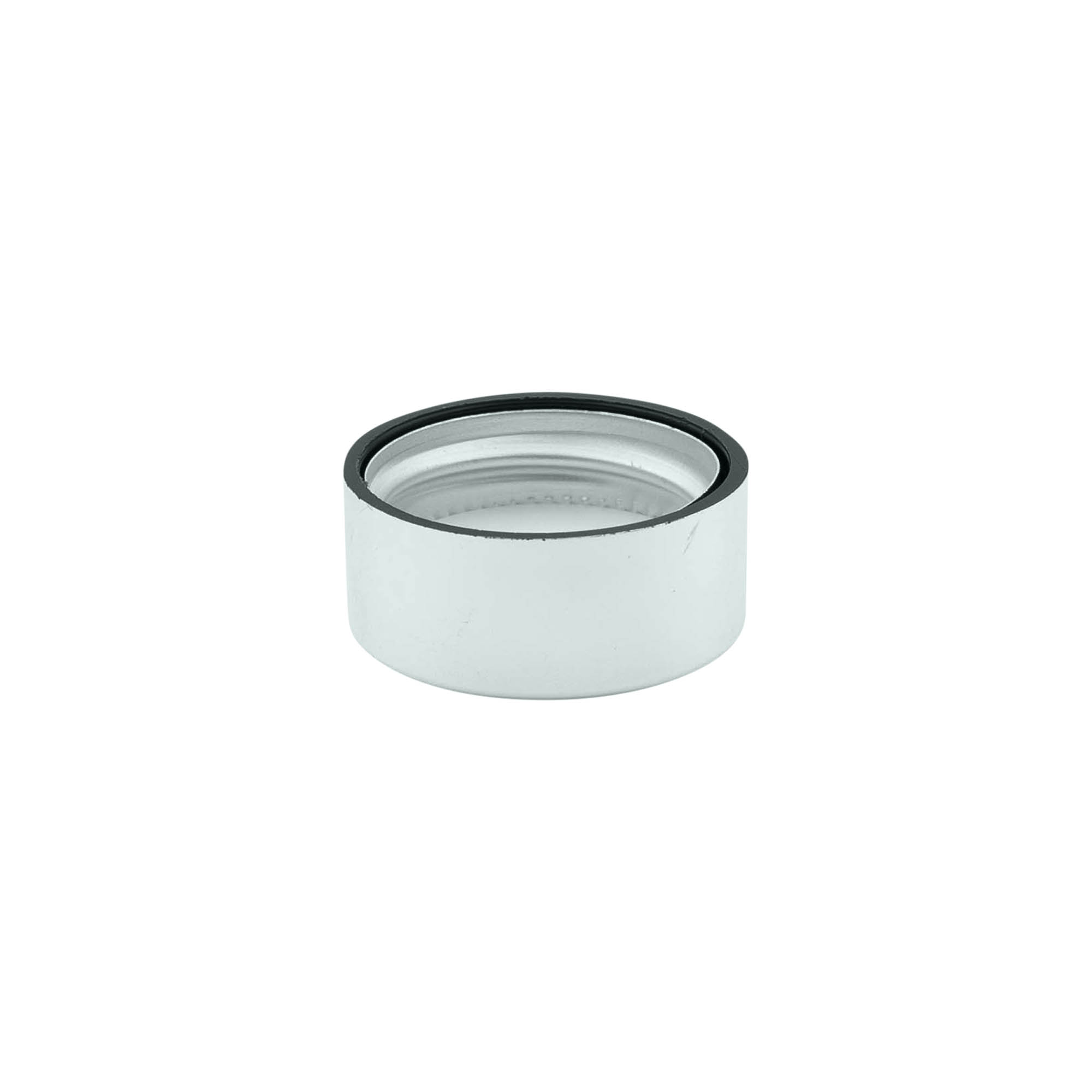 Tappo a vite, plastica ABS, argento, per bocca: GPI 28/400 Tappo a vite, plastica ABS, argento, per bocca: GPI 28/400