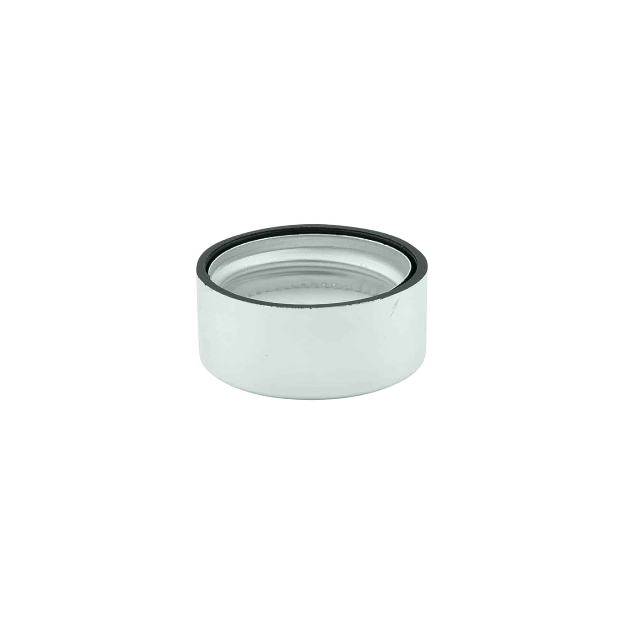 Tappo a vite, plastica ABS, argento, per bocca: GPI 28/400