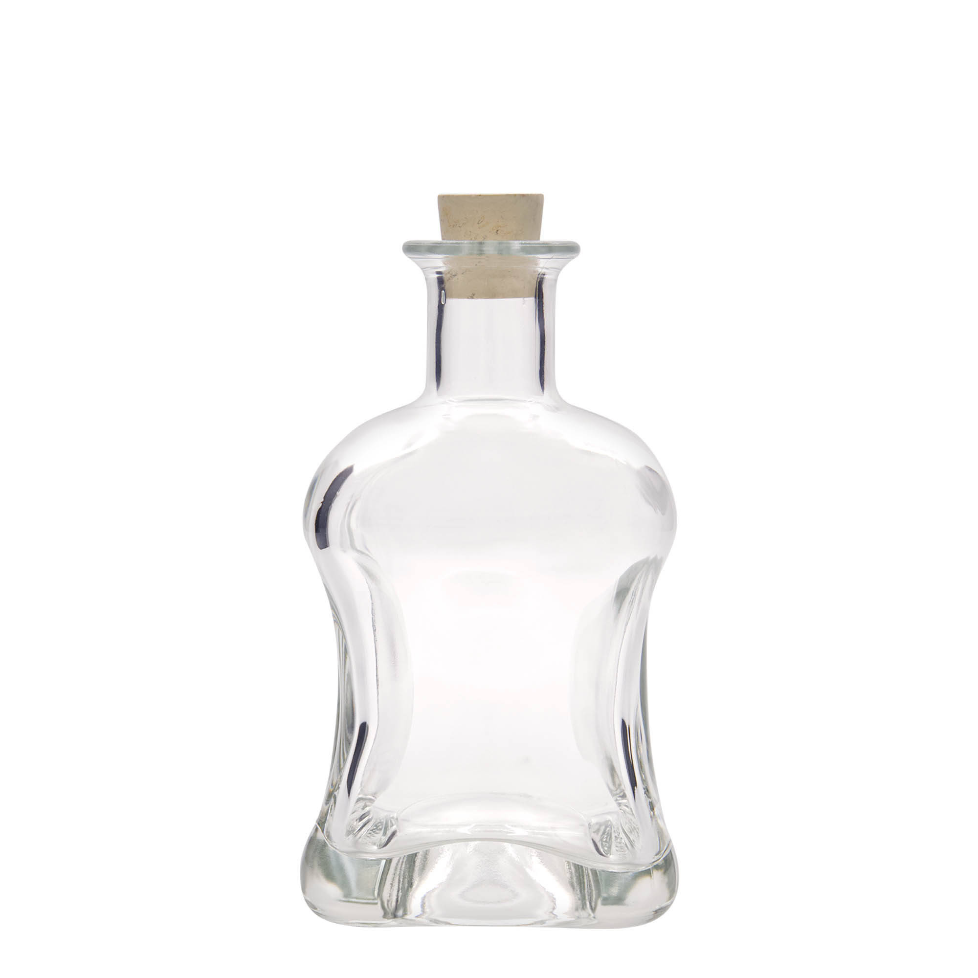 Bottiglia di vetro da 500 ml 'Dublin', quadrata, bocca: sughero Bottiglia di vetro da 500 ml 'Dublin', quadrata, bocca: sughero