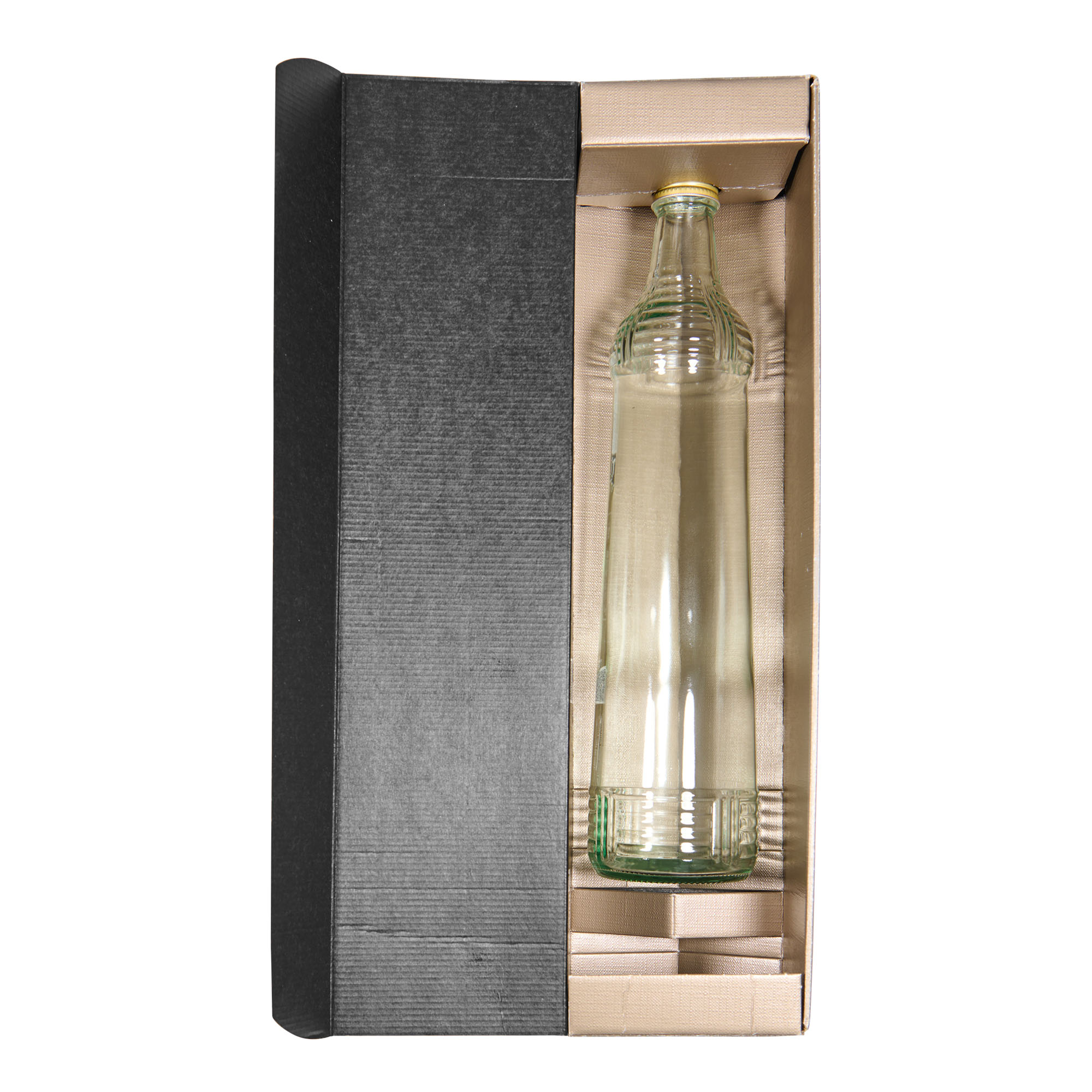 Scatola regalo 'Metallic', rettangolare, cartone, champagne